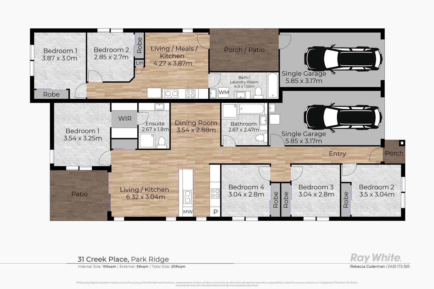 Floorplan of Homely house listing, 31 Creek Place, Park Ridge QLD 4125