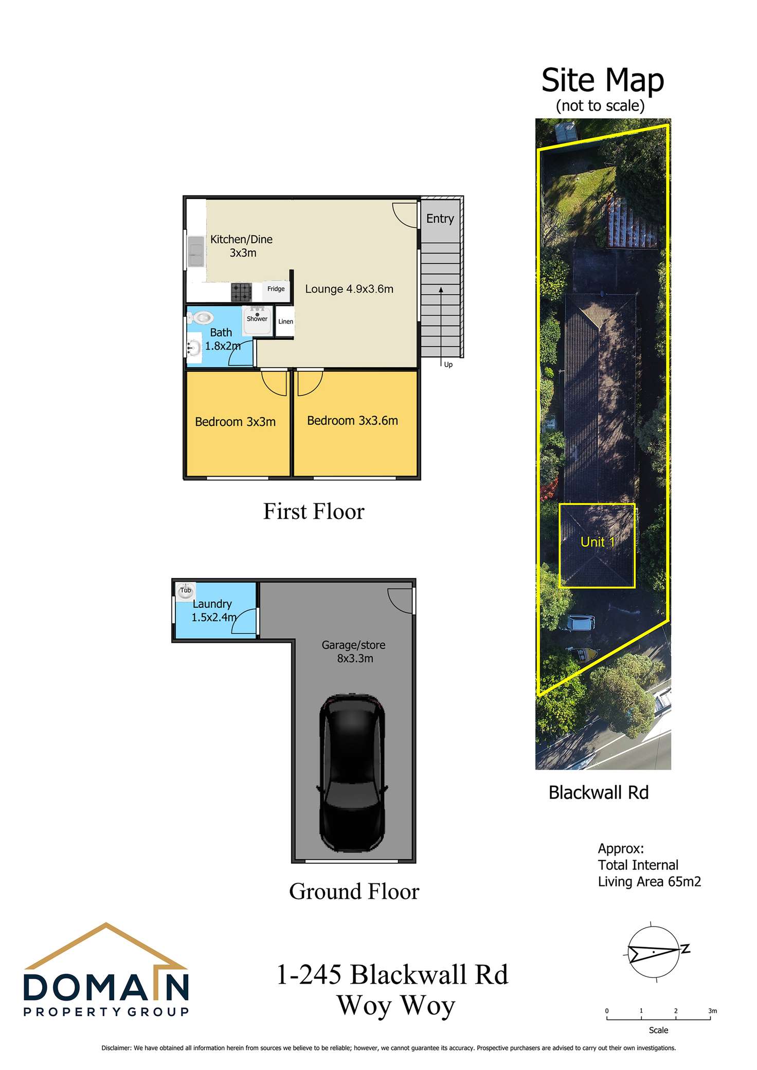Floorplan of Homely unit listing, 1/245 Blackwall Road, Woy Woy NSW 2256