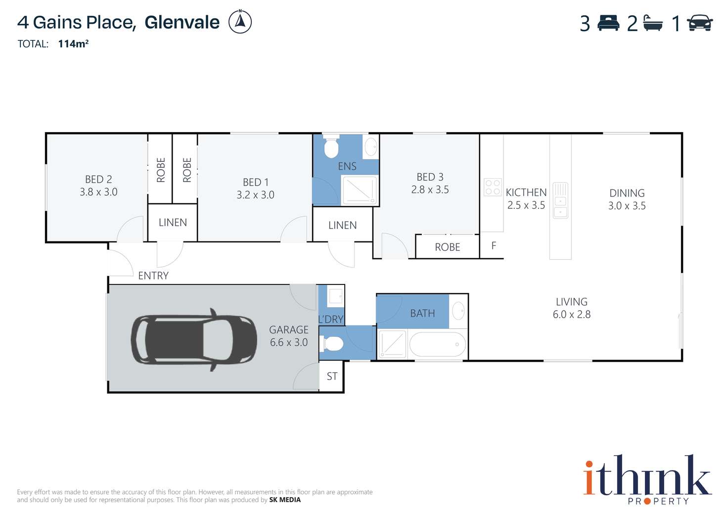 Floorplan of Homely house listing, 4 Gains Place, Glenvale QLD 4350