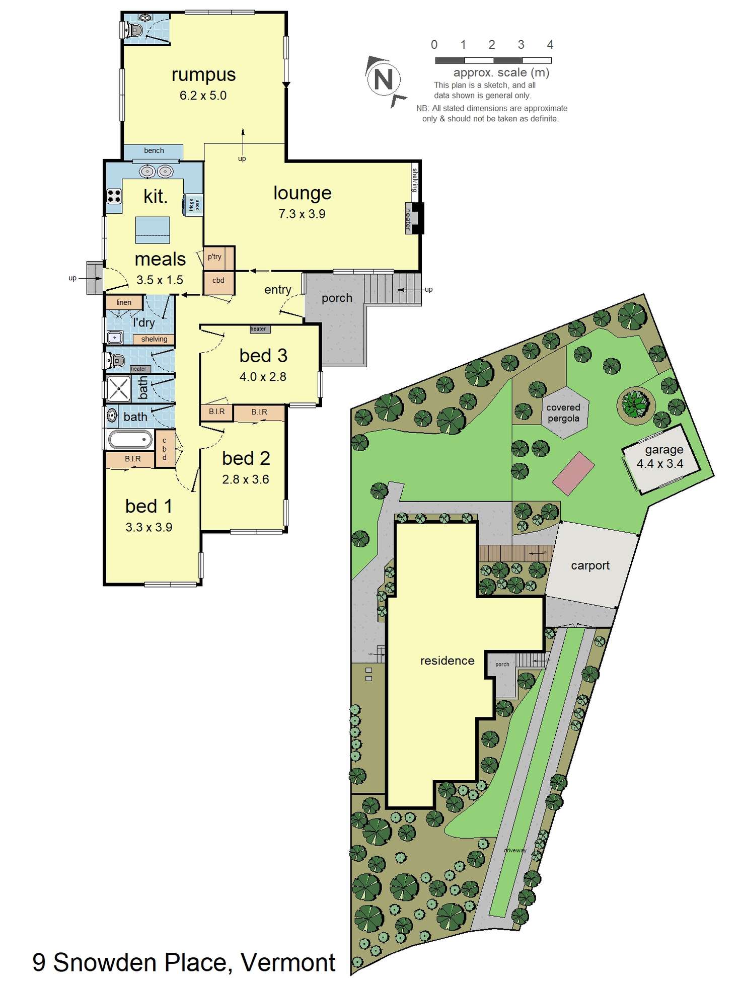 Floorplan of Homely house listing, 9 Snowden Place, Vermont VIC 3133
