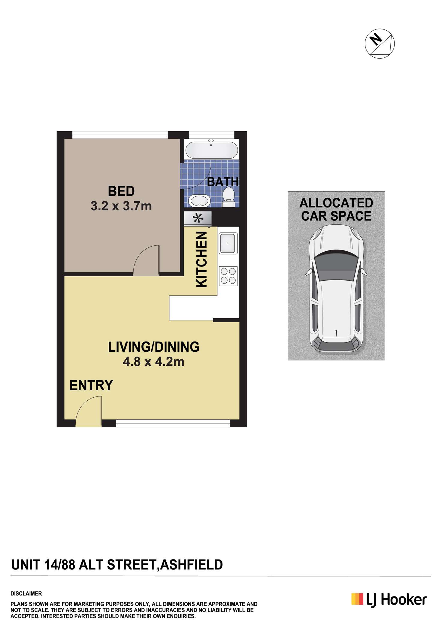 Floorplan of Homely unit listing, 14/88 Alt Street, Ashfield NSW 2131