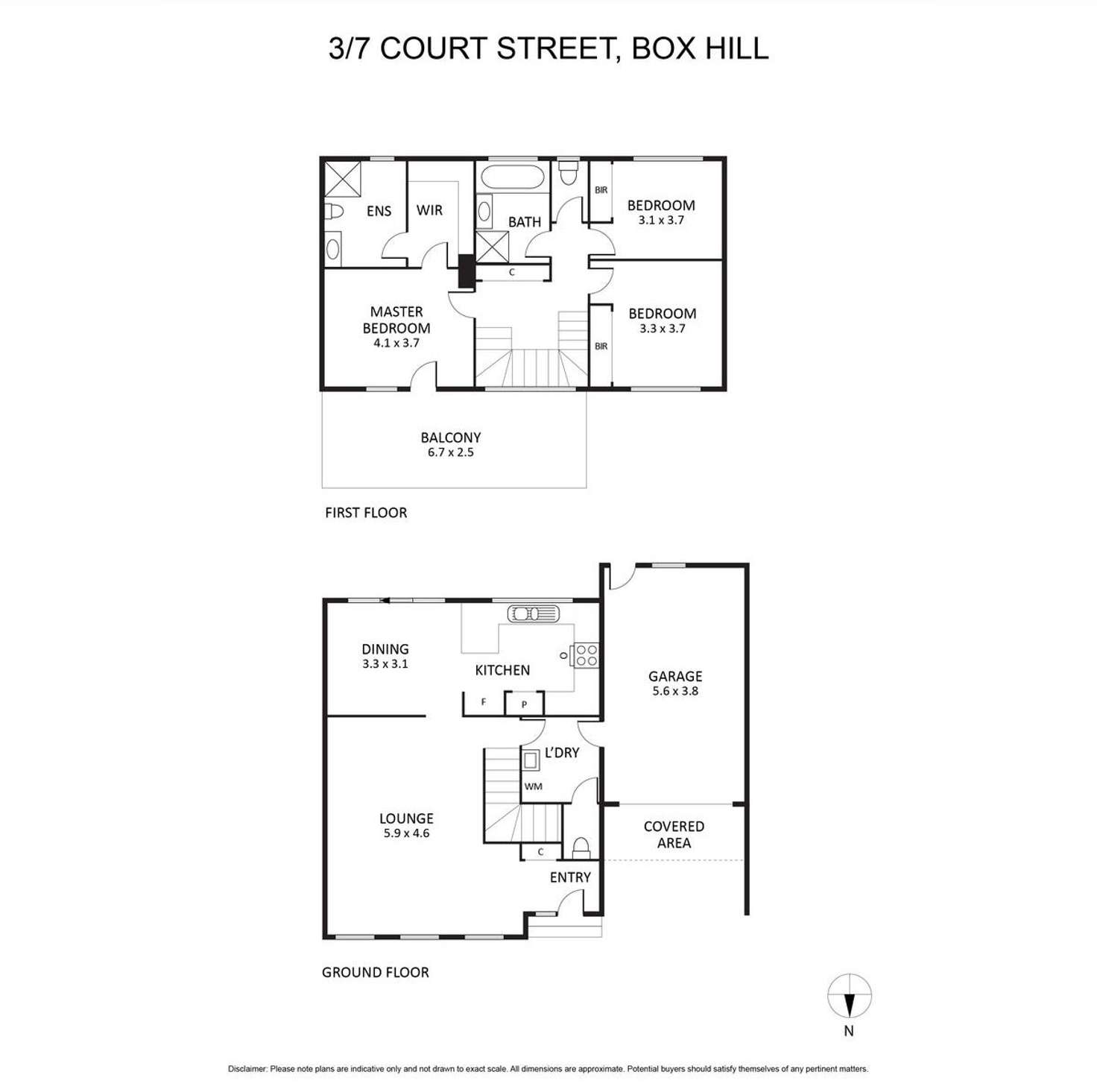 Floorplan of Homely townhouse listing, 3/7 Court Street, Box Hill VIC 3128