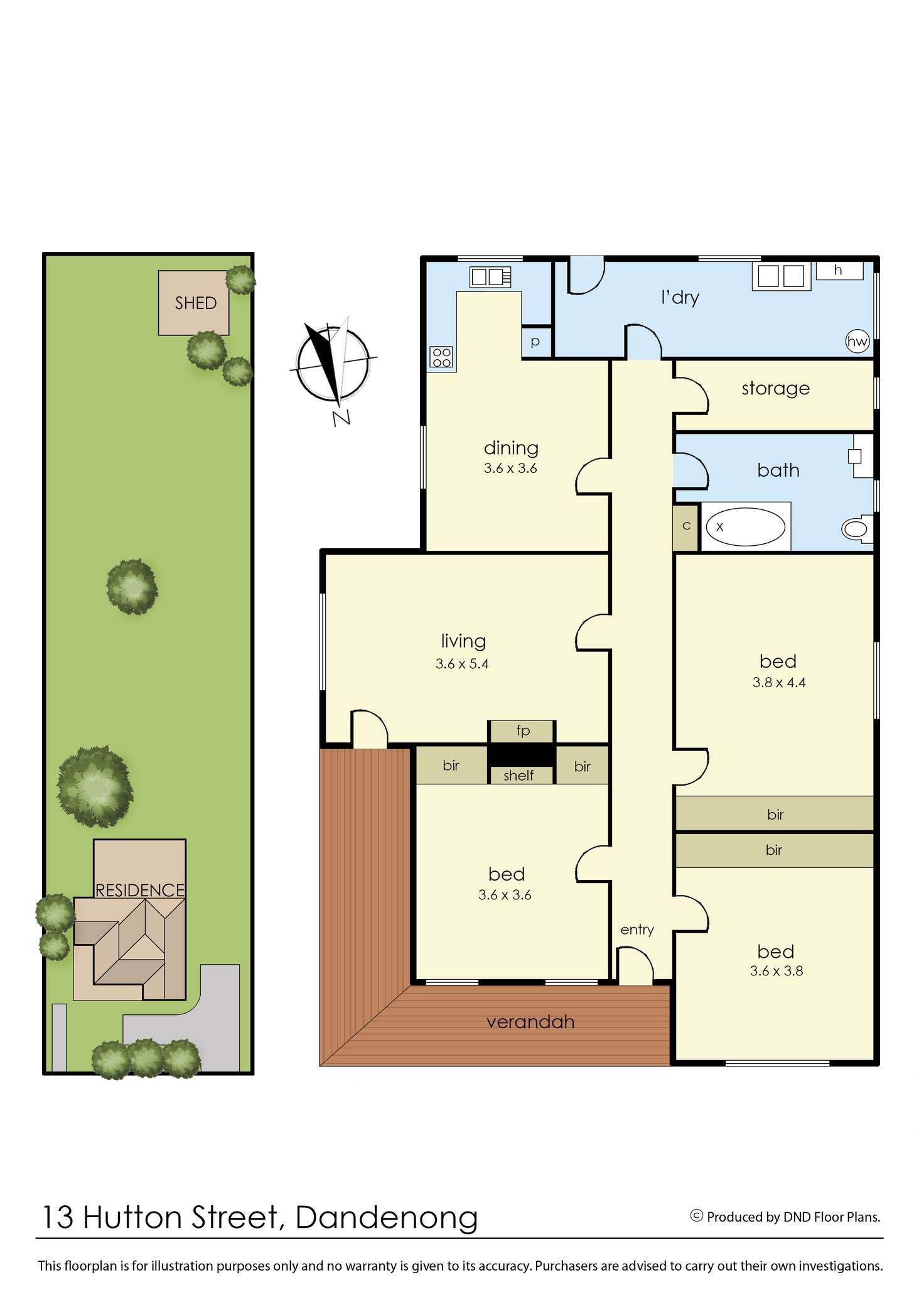 Floorplan of Homely residentialLand listing, 13 Hutton Street, Dandenong VIC 3175