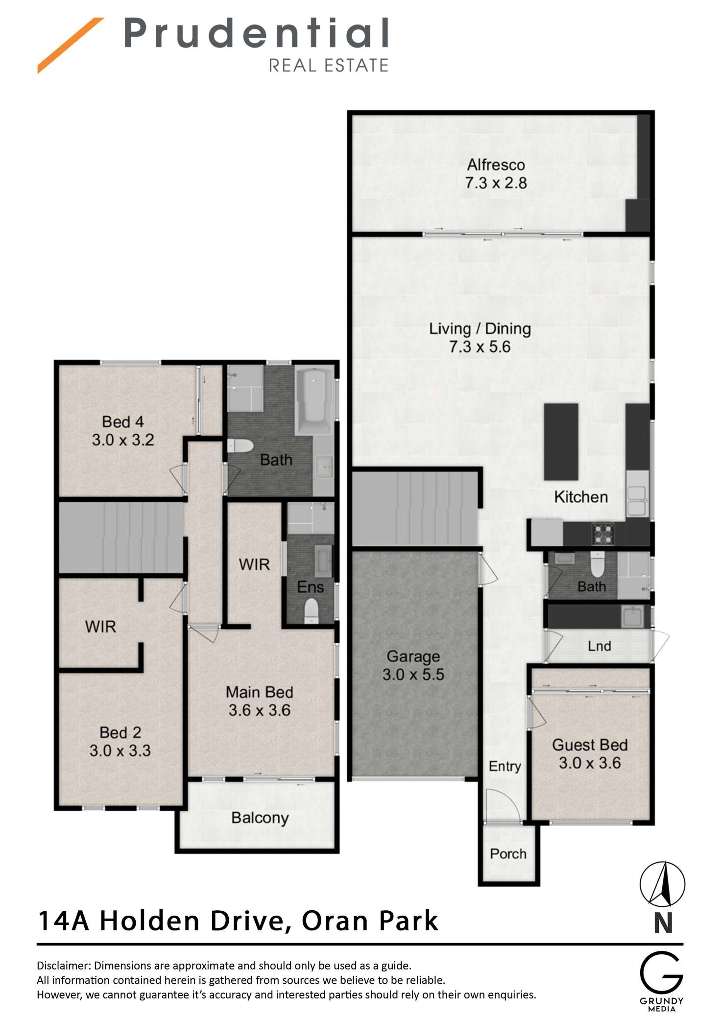 Floorplan of Homely semiDetached listing, 14A Holden Drive, Oran Park NSW 2570