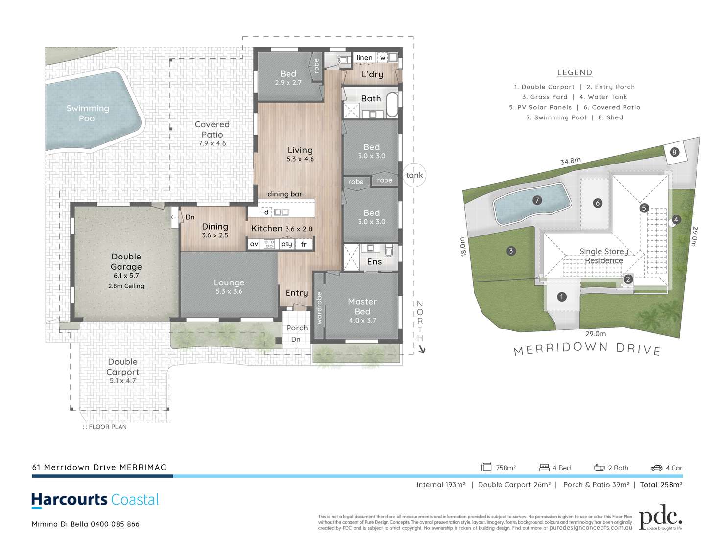 Floorplan of Homely house listing, 61 Merridown Drive, Merrimac QLD 4226