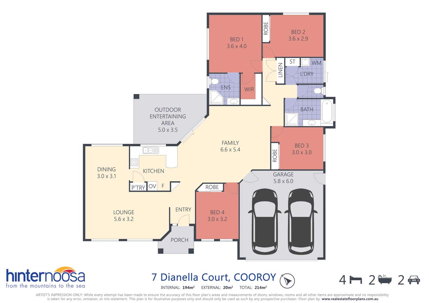 Floorplan of Homely house listing, 7 Dianella Court, Cooroy QLD 4563
