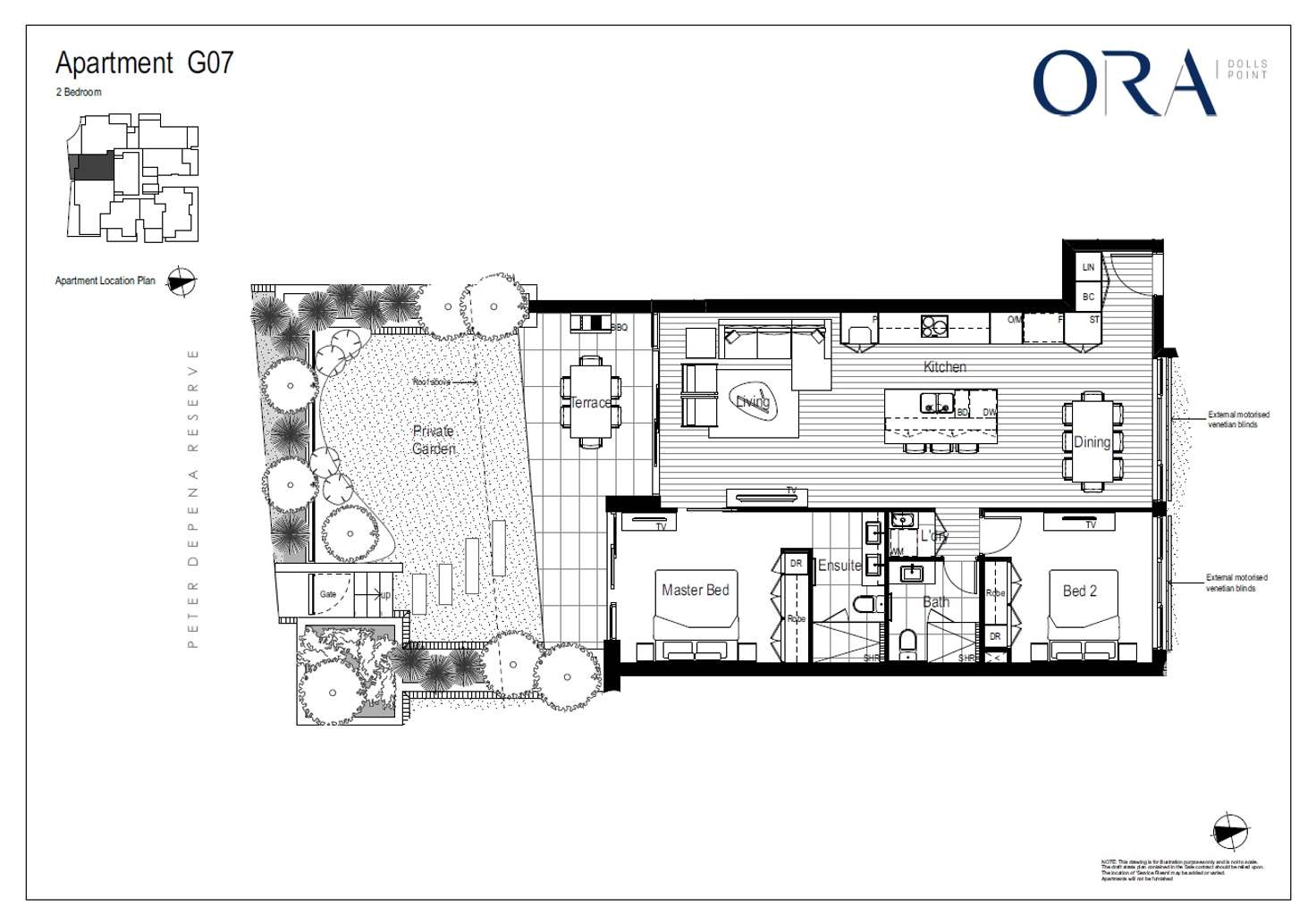 Floorplan of Homely apartment listing, G07/177 Russell Avenue, Dolls Point NSW 2219