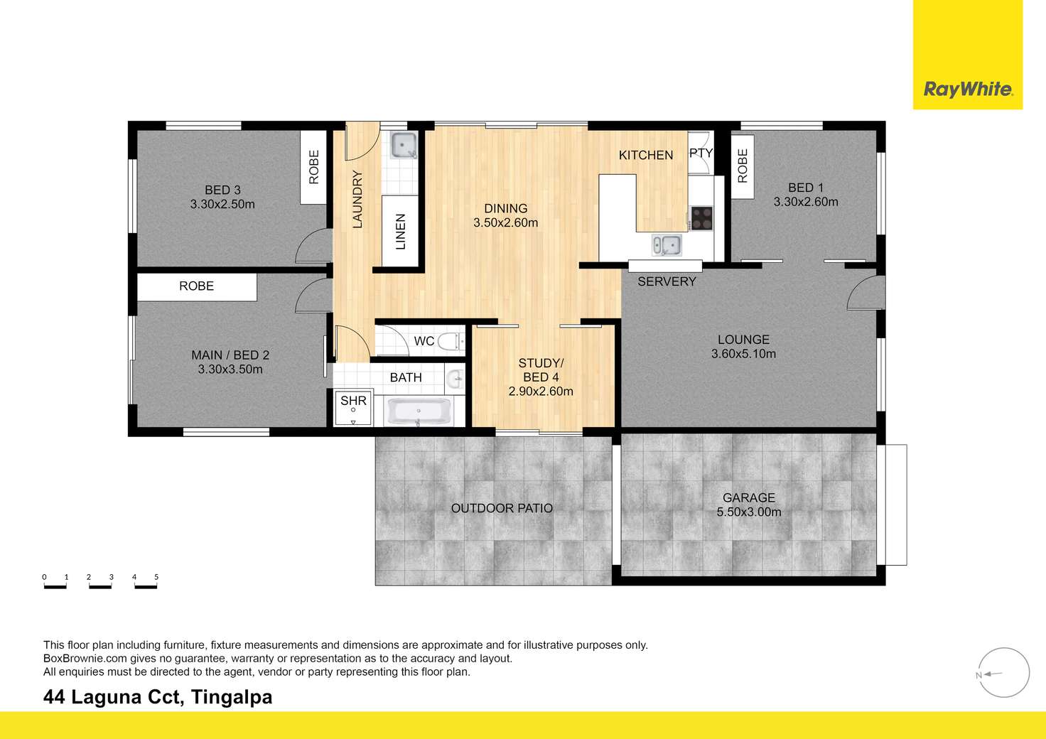 Floorplan of Homely house listing, 44 Laguna Circuit, Tingalpa QLD 4173