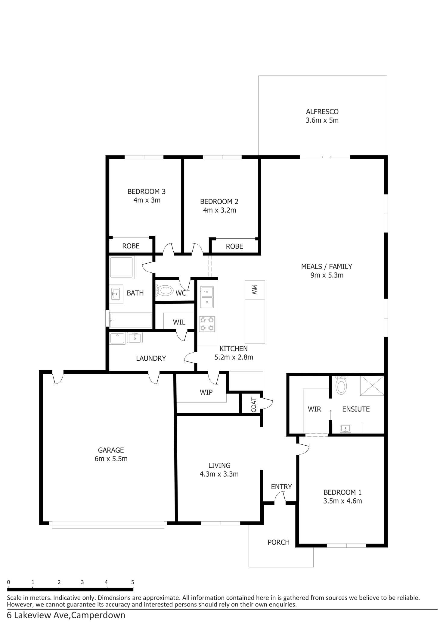 Floorplan of Homely house listing, 6 Lakeview Avenue, Camperdown VIC 3260