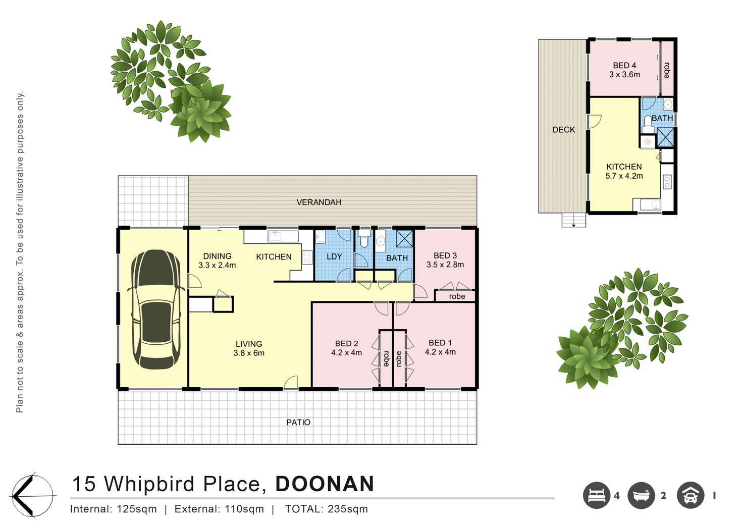 Floorplan of Homely house listing, 15 Whipbird Place, Doonan QLD 4562