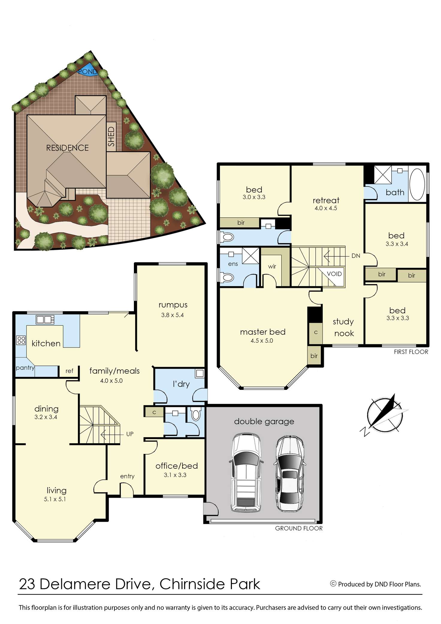 Floorplan of Homely house listing, 23 Delamere Drive, Chirnside Park VIC 3116