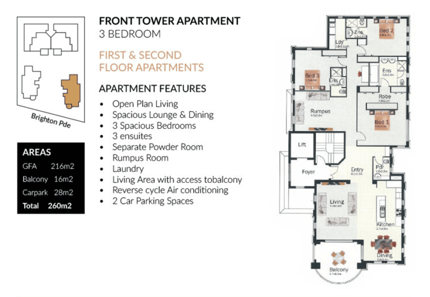 Floorplan of Homely apartment listing, 18/42-44 Brighton Parade, Southport QLD 4215