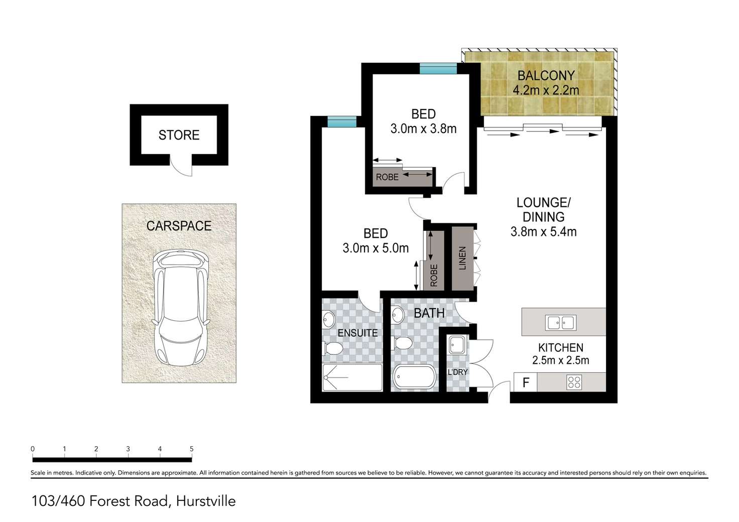 Floorplan of Homely apartment listing, 103/460 Forest Road, Hurstville NSW 2220