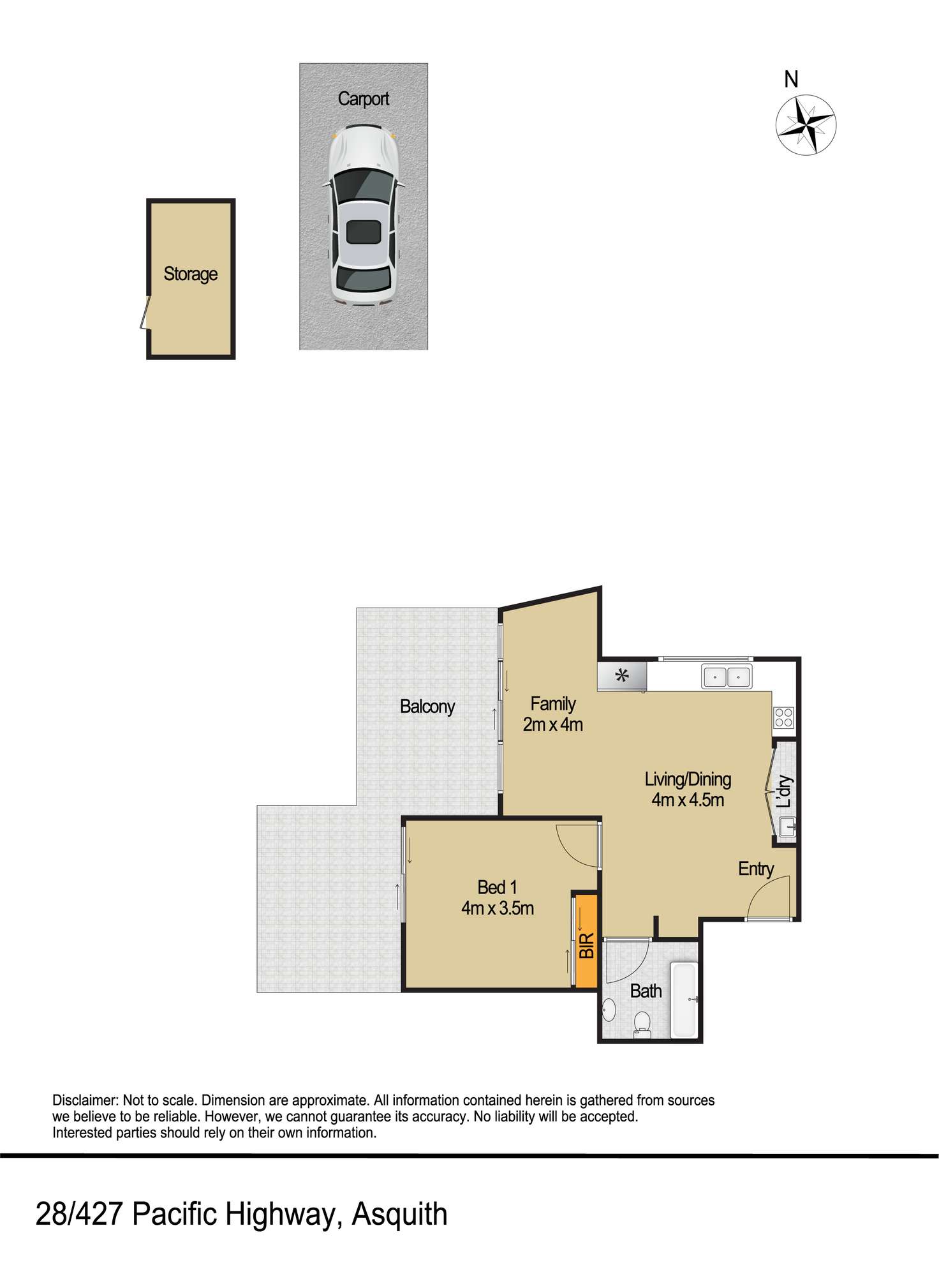 Floorplan of Homely apartment listing, 28/427-431 Pacific Highway, Asquith NSW 2077