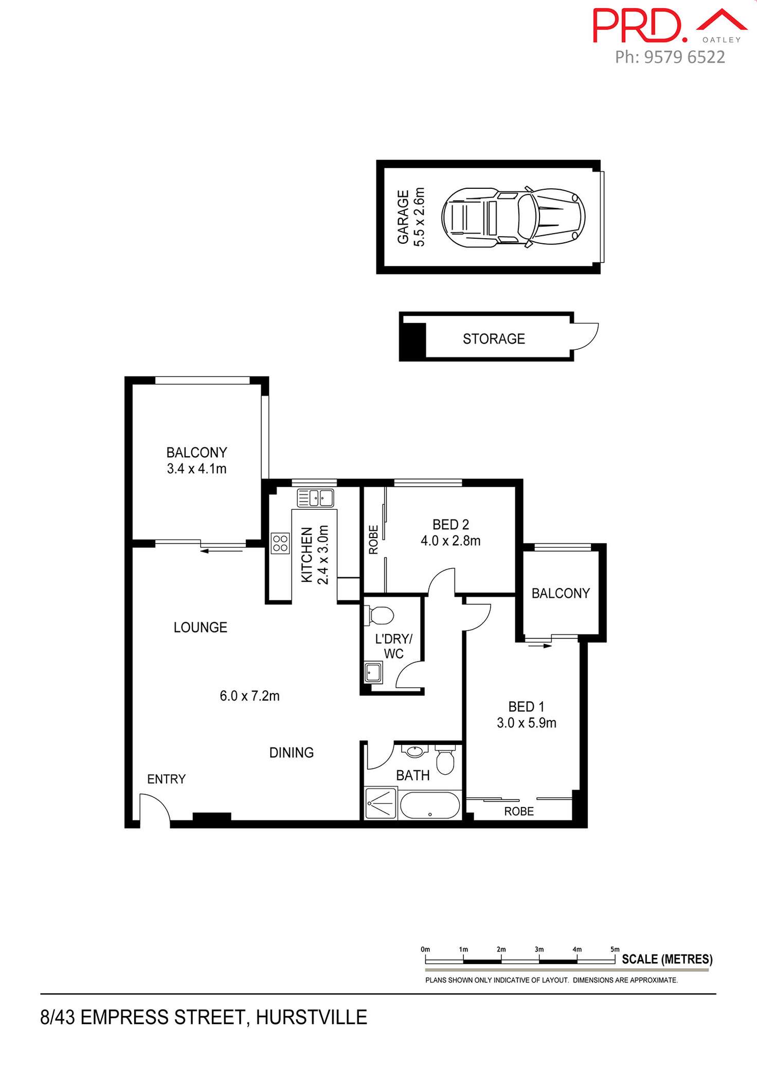 Floorplan of Homely unit listing, 8/43-47 Empress Street, Hurstville NSW 2220