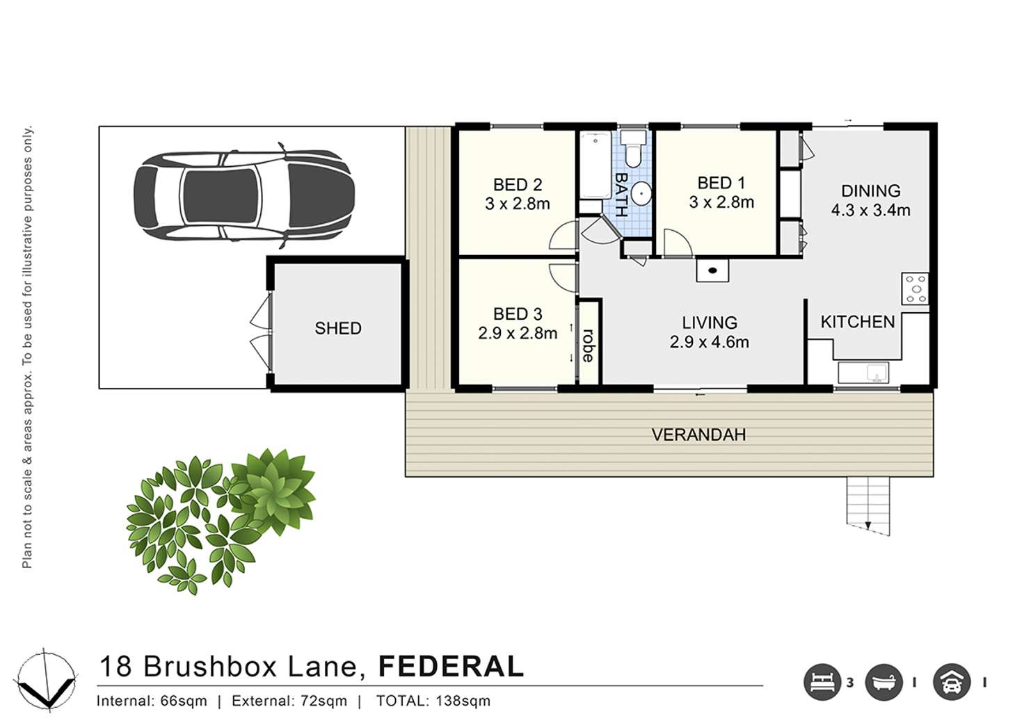 Floorplan of Homely house listing, 18 Brush Box Lane, Federal QLD 4568
