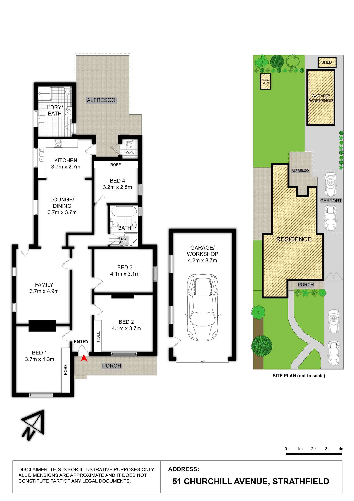 Floorplan of Homely house listing, 51 CHURCHILL AVENUE, Strathfield NSW 2135