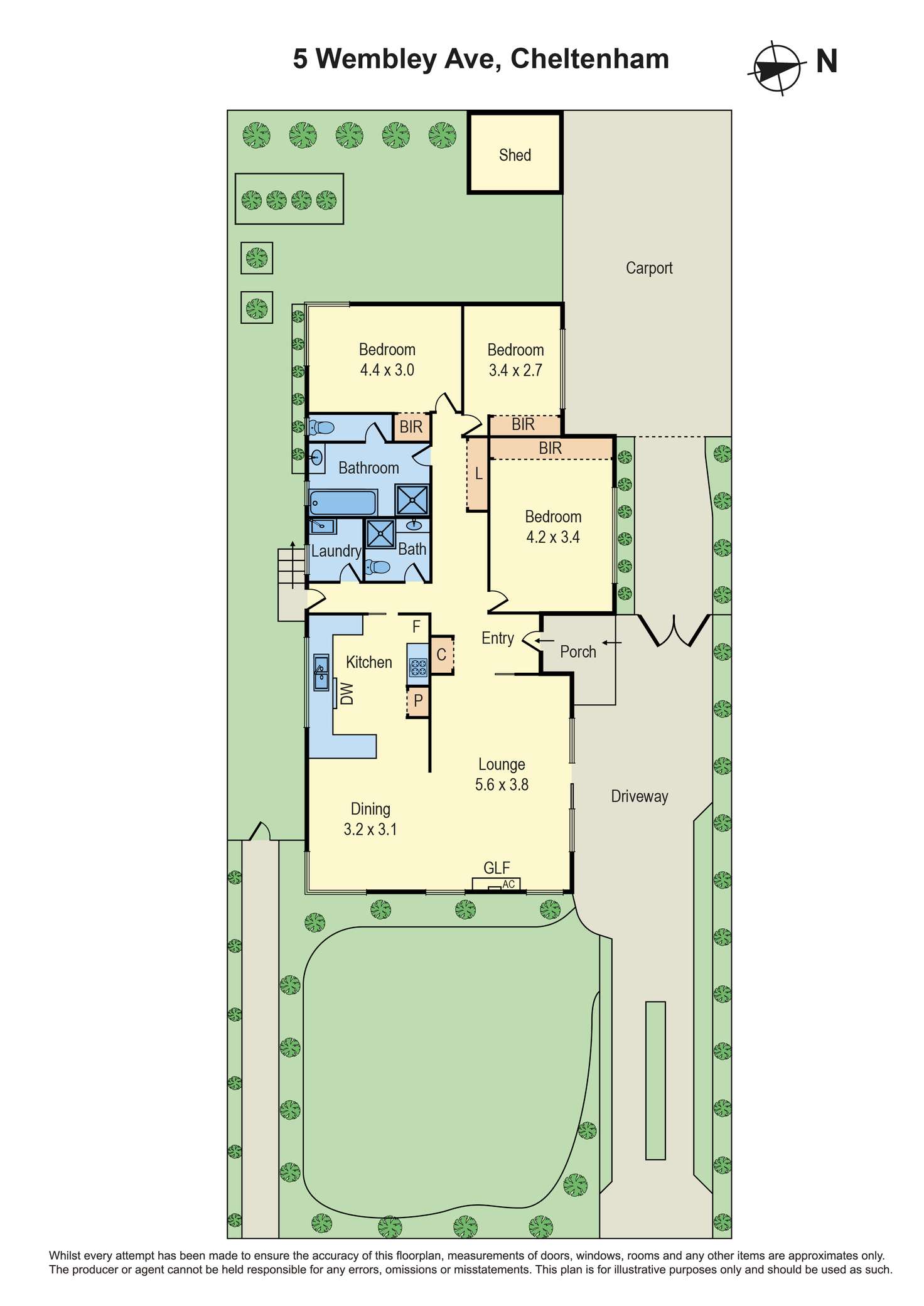 Floorplan of Homely house listing, 5 Wembley Avenue, Cheltenham VIC 3192