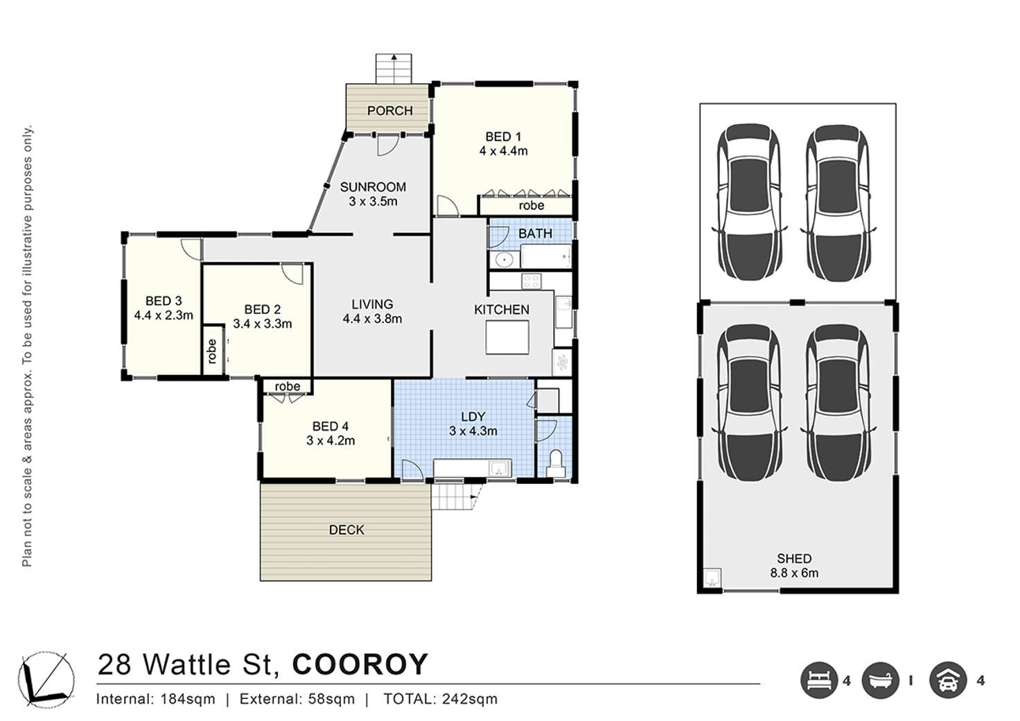 Floorplan of Homely house listing, 28 Wattle Street, Cooroy QLD 4563