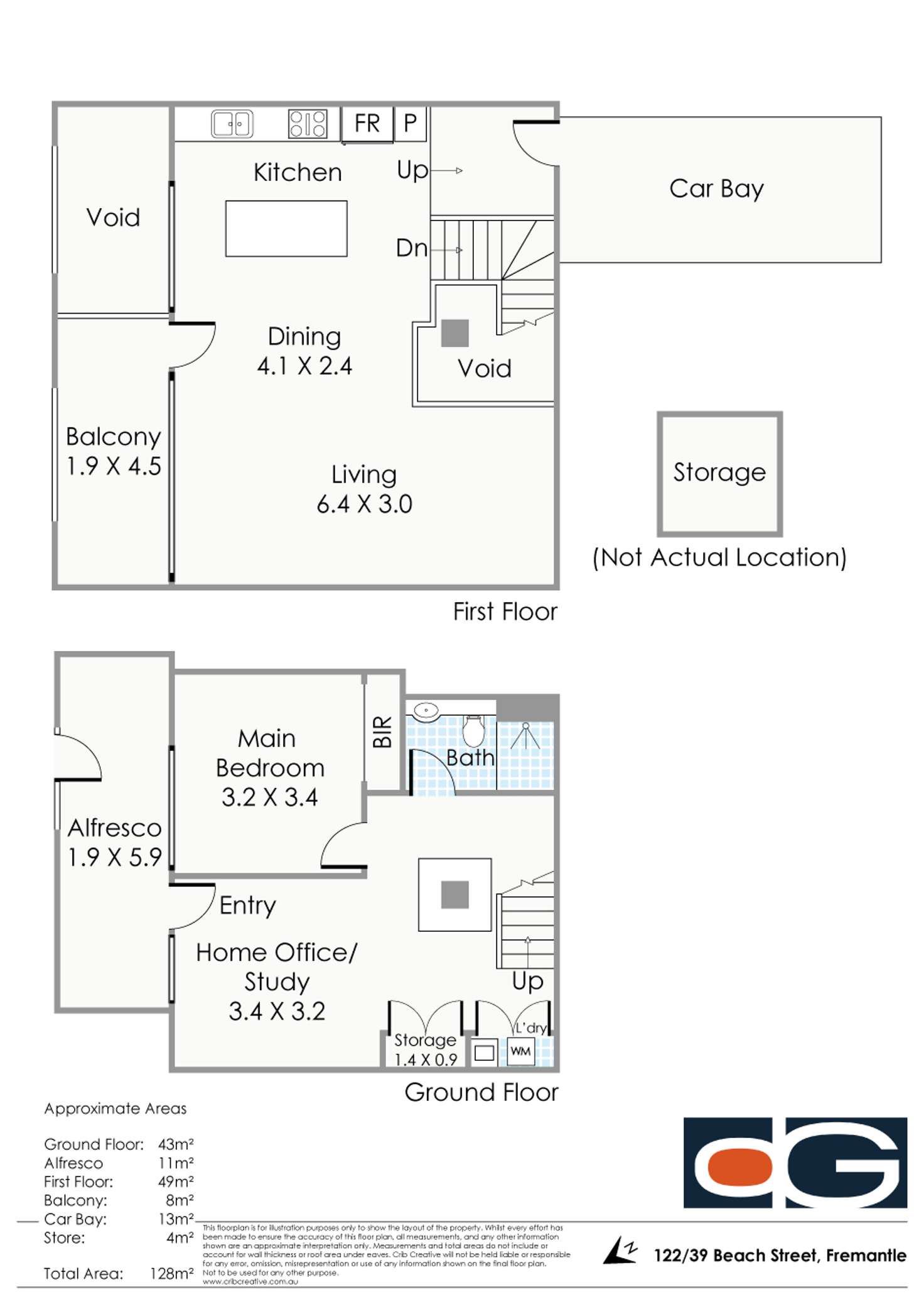 Floorplan of Homely apartment listing, 122/39 Beach Street, Fremantle WA 6160