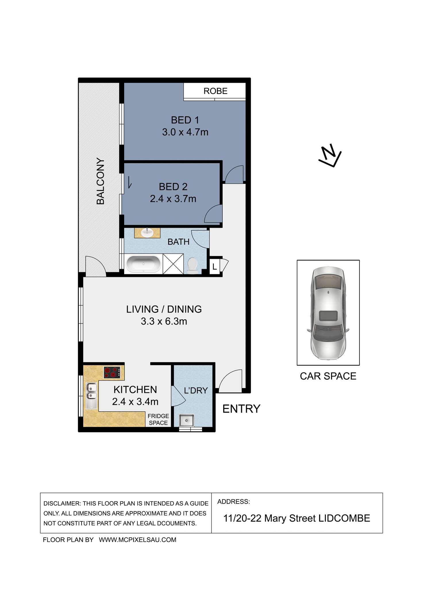 Floorplan of Homely unit listing, 11/20-22 Mary Street, Lidcombe NSW 2141