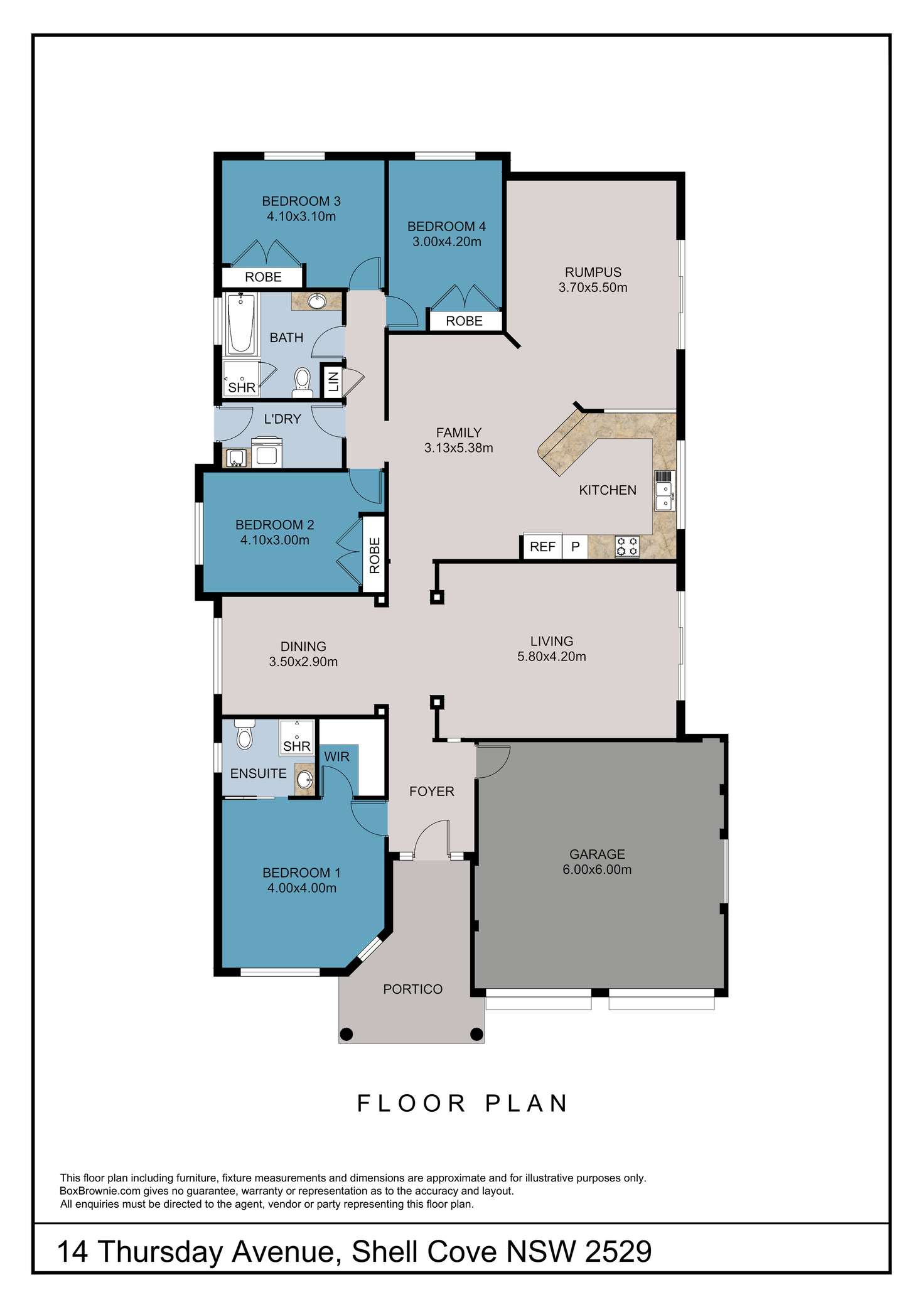 Floorplan of Homely house listing, 14 Thursday Avenue, Shell Cove NSW 2529