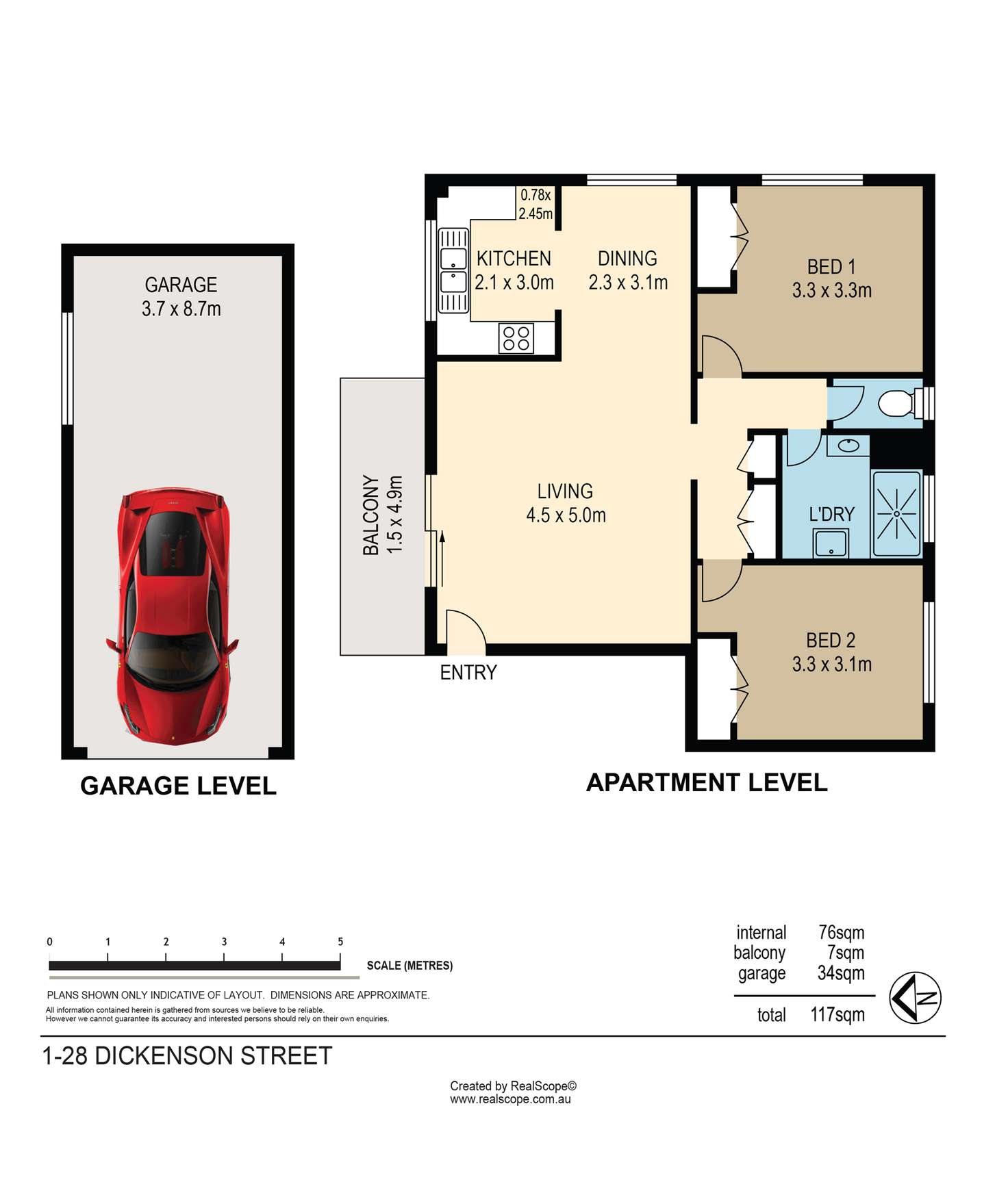 Floorplan of Homely unit listing, 1/28 Dickenson Street, Carina QLD 4152