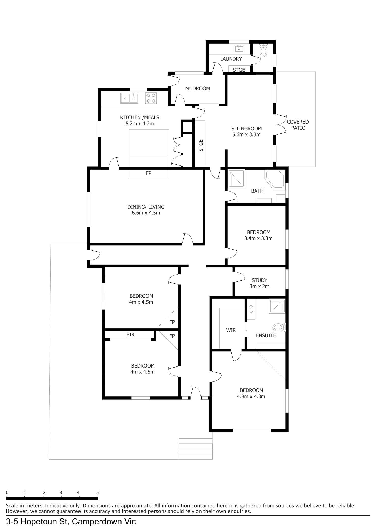 Floorplan of Homely house listing, 3-5 Hopetoun Street, Camperdown VIC 3260