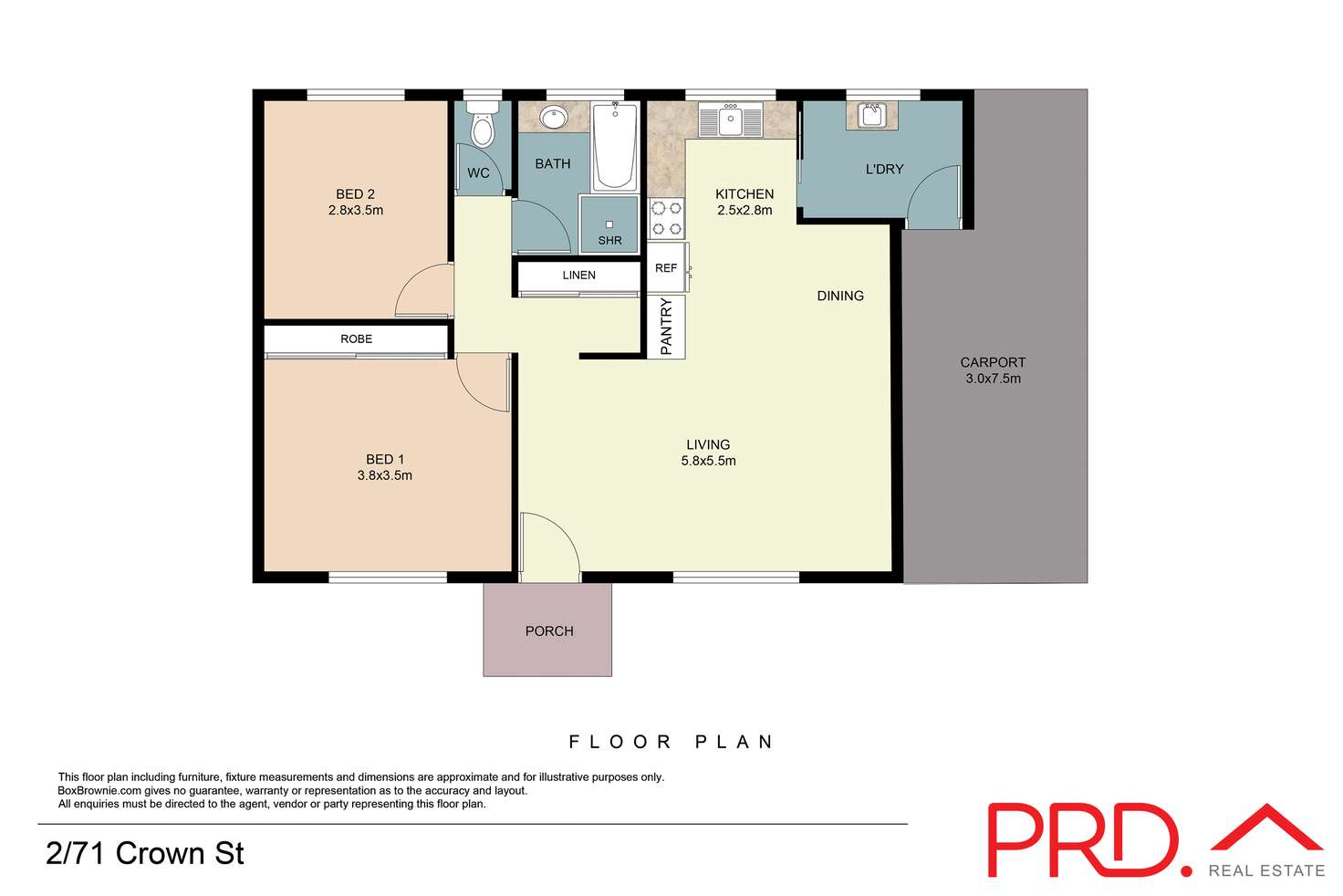 Floorplan of Homely house listing, 2/71 Crown Street, Tamworth NSW 2340