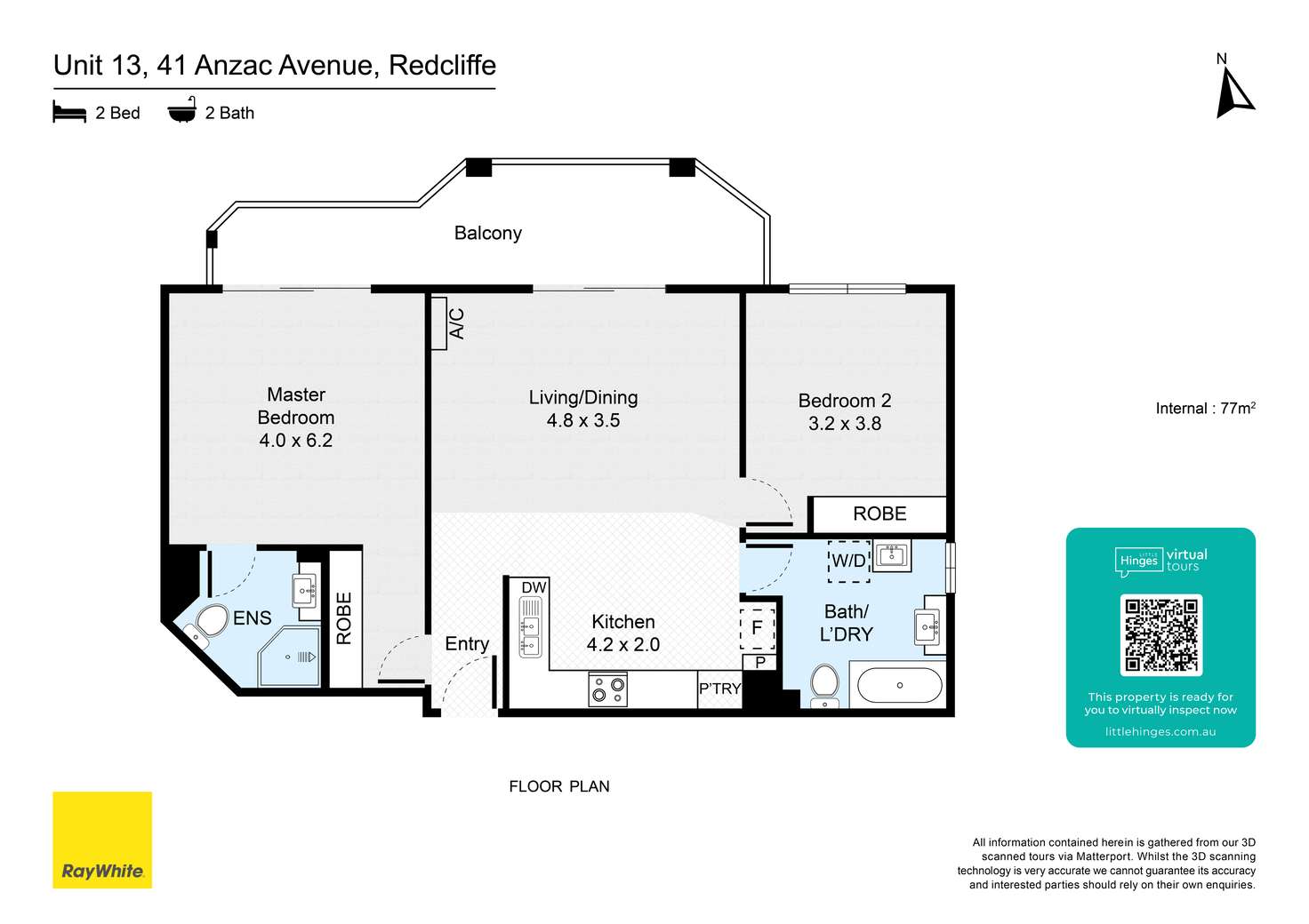 Floorplan of Homely unit listing, 13/41 Anzac Avenue, Redcliffe QLD 4020