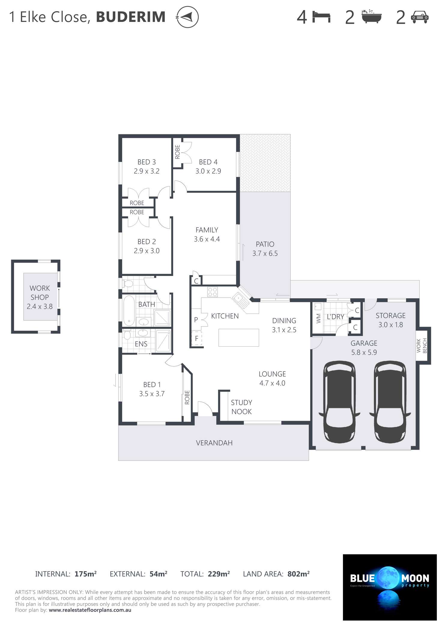 Floorplan of Homely house listing, 1 Elke Close, Buderim QLD 4556