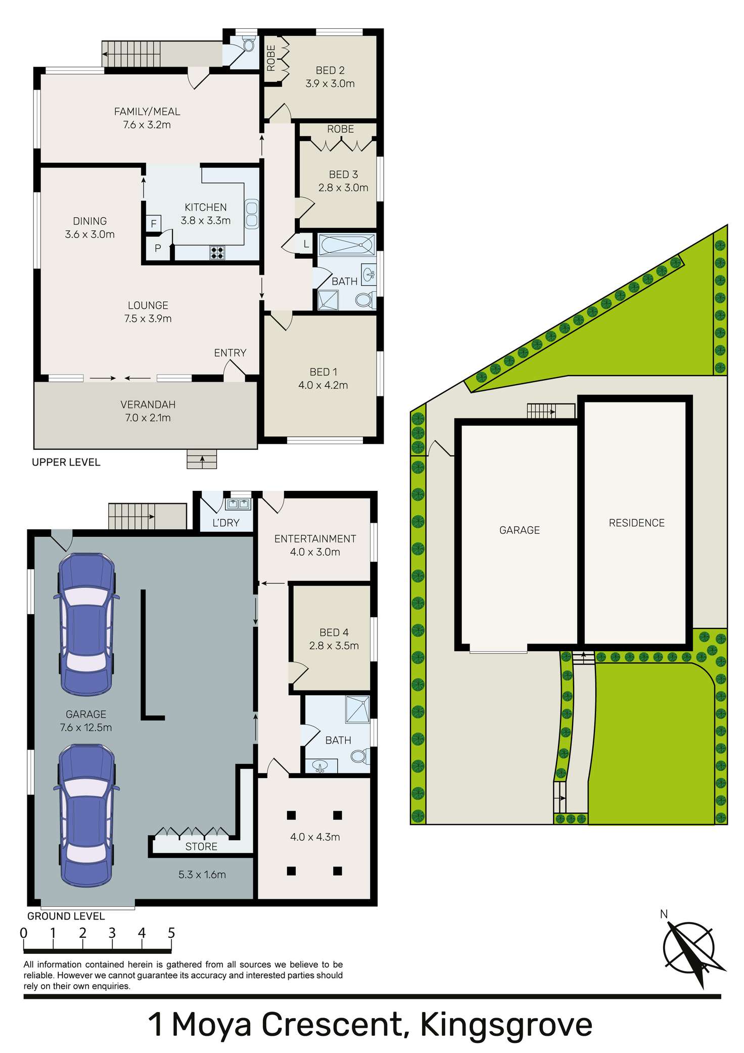 Floorplan of Homely house listing, 1 Moya Crescent, Kingsgrove NSW 2208