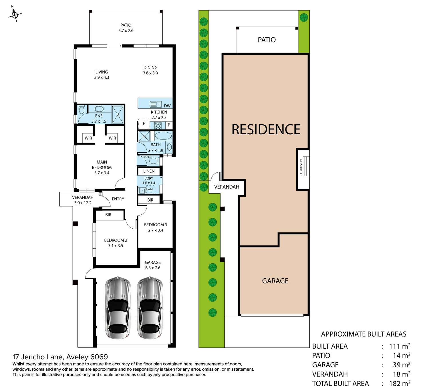 Floorplan of Homely house listing, 17 Jericho Lane, Aveley WA 6069