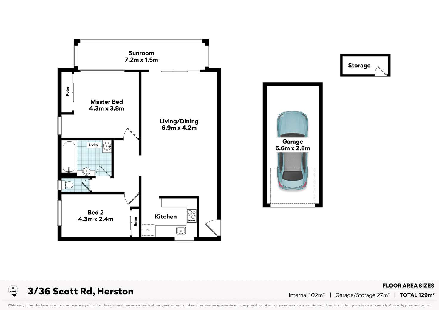 Floorplan of Homely apartment listing, 3/36 Scott Road, Herston QLD 4006