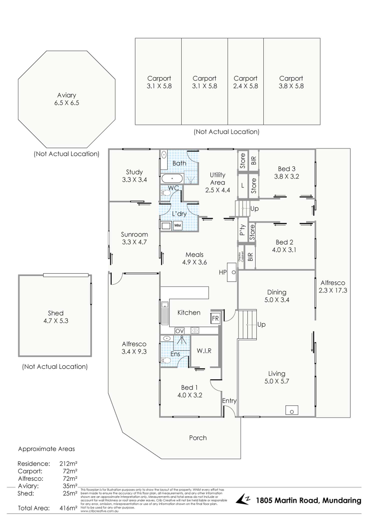 Floorplan of Homely house listing, 1805 Martin Road, Mundaring WA 6073