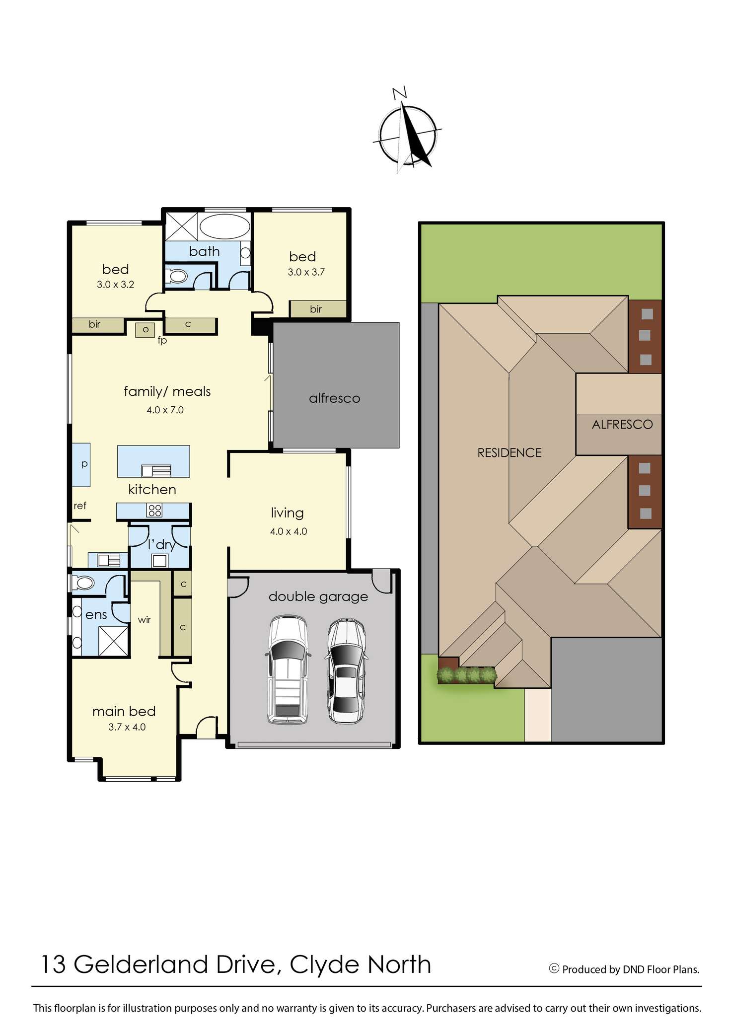 Floorplan of Homely house listing, 13 Gelderland Drive, Clyde North VIC 3978
