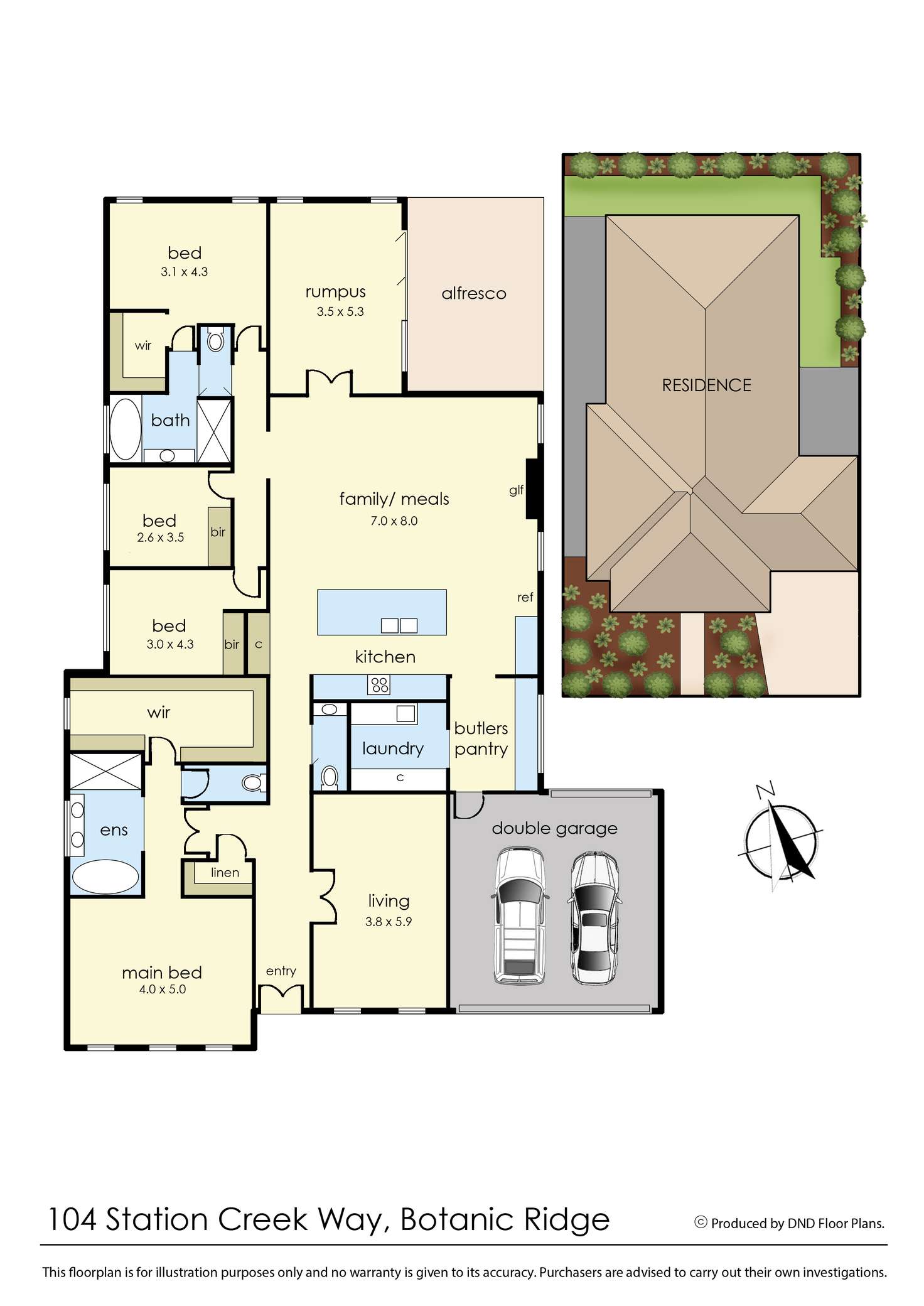 Floorplan of Homely house listing, 104 Station Creek Way, Botanic Ridge VIC 3977