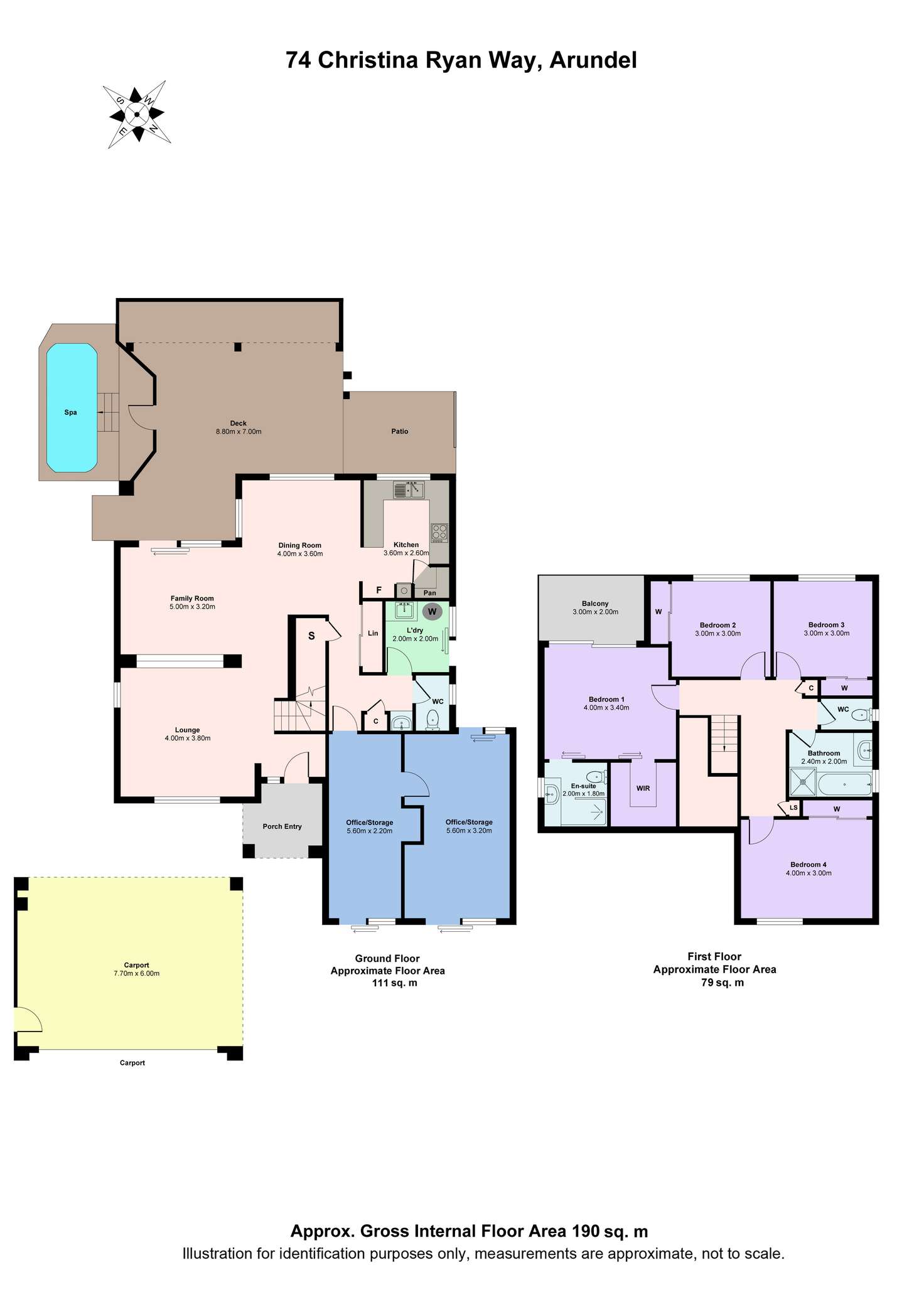 Floorplan of Homely house listing, 74 Christina Ryan Way, Arundel QLD 4214