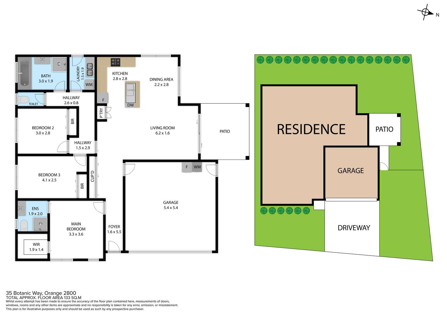 Floorplan of Homely house listing, 35 Botanic Way, Orange NSW 2800