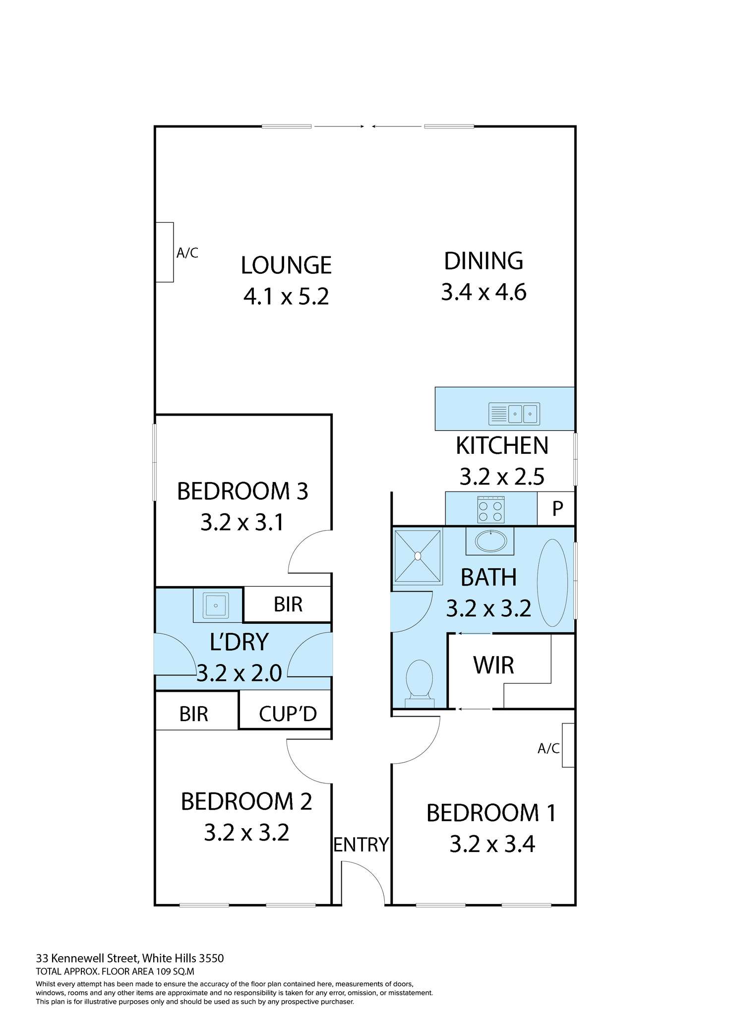 Floorplan of Homely house listing, 4/33 Kennewell Street, White Hills VIC 3550