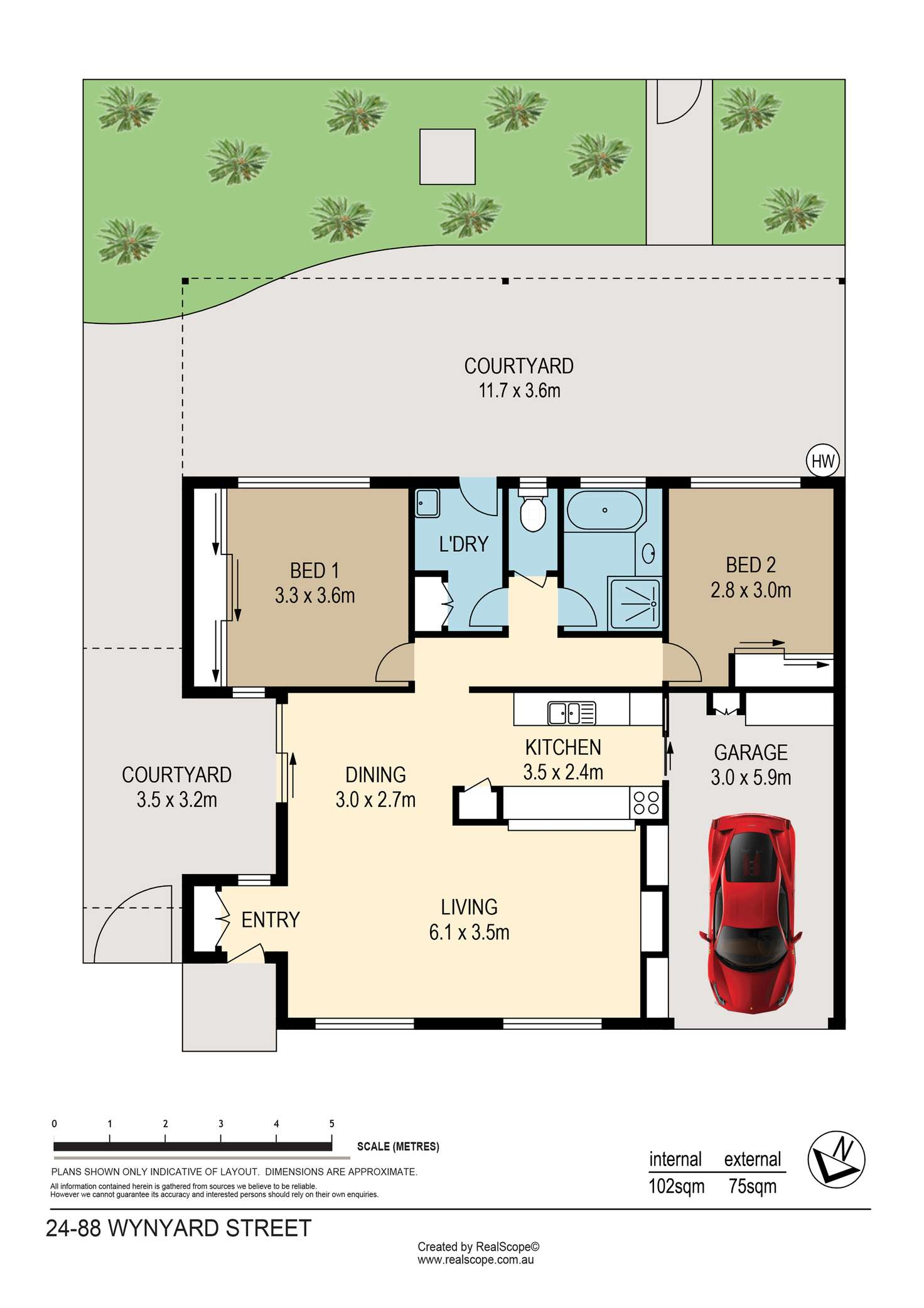 Floorplan of Homely townhouse listing, 24/88 Wynyard Street, Cleveland QLD 4163