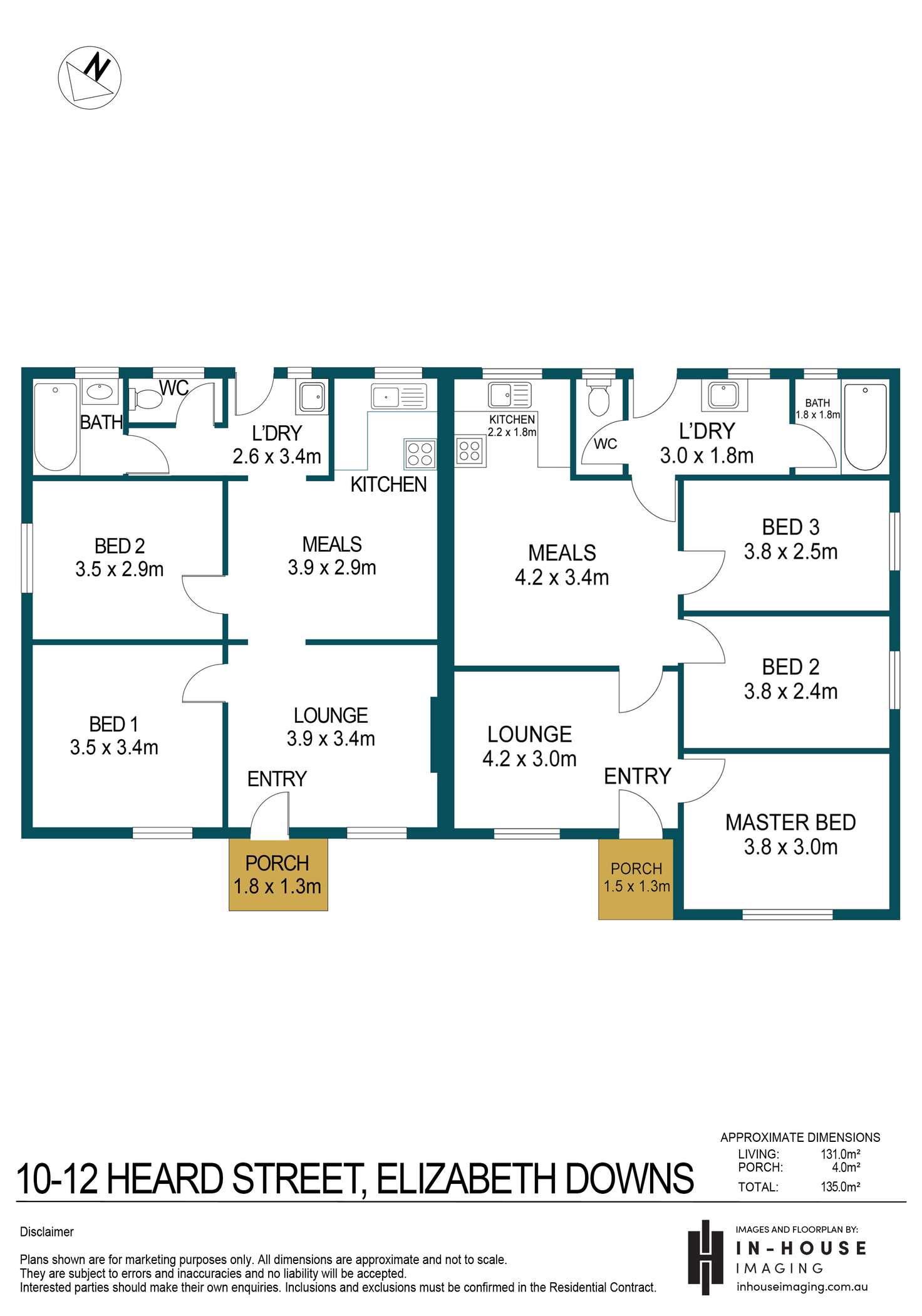 Floorplan of Homely house listing, 10-12 Heard Street, Elizabeth Downs SA 5113