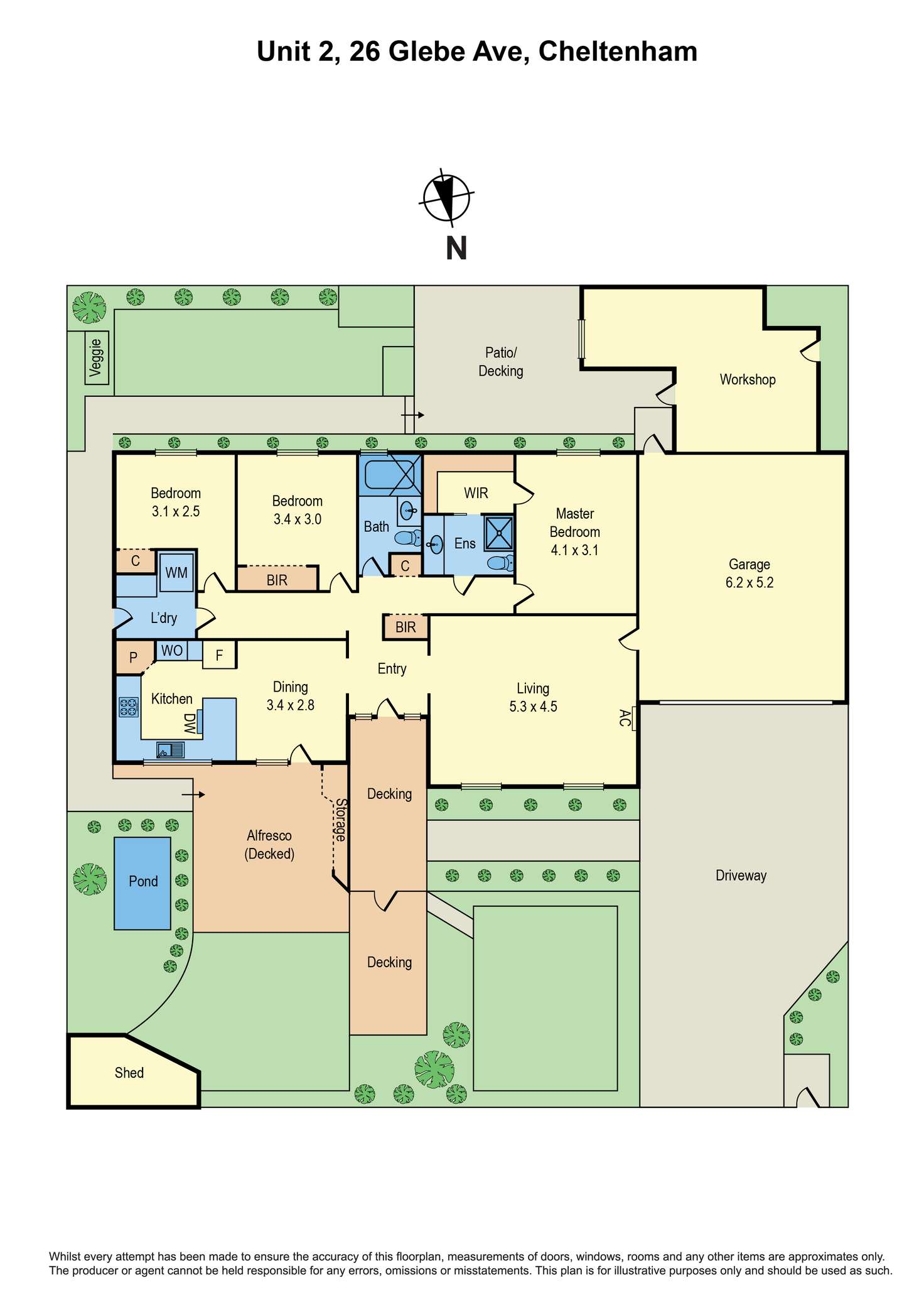 Floorplan of Homely unit listing, 2/26 Glebe Avenue, Cheltenham VIC 3192