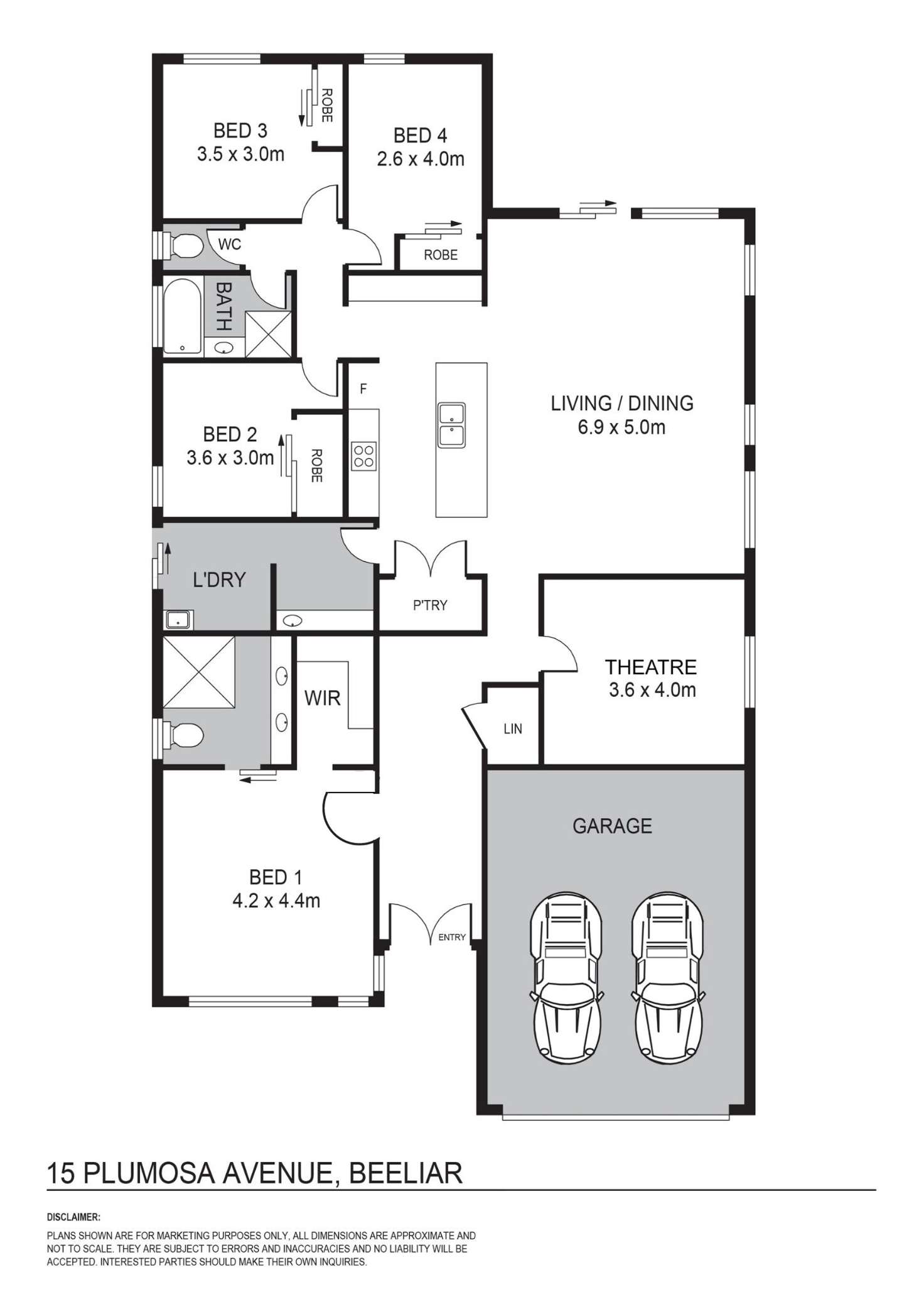 Floorplan of Homely house listing, 15 Plumosa Avenue, Beeliar WA 6164