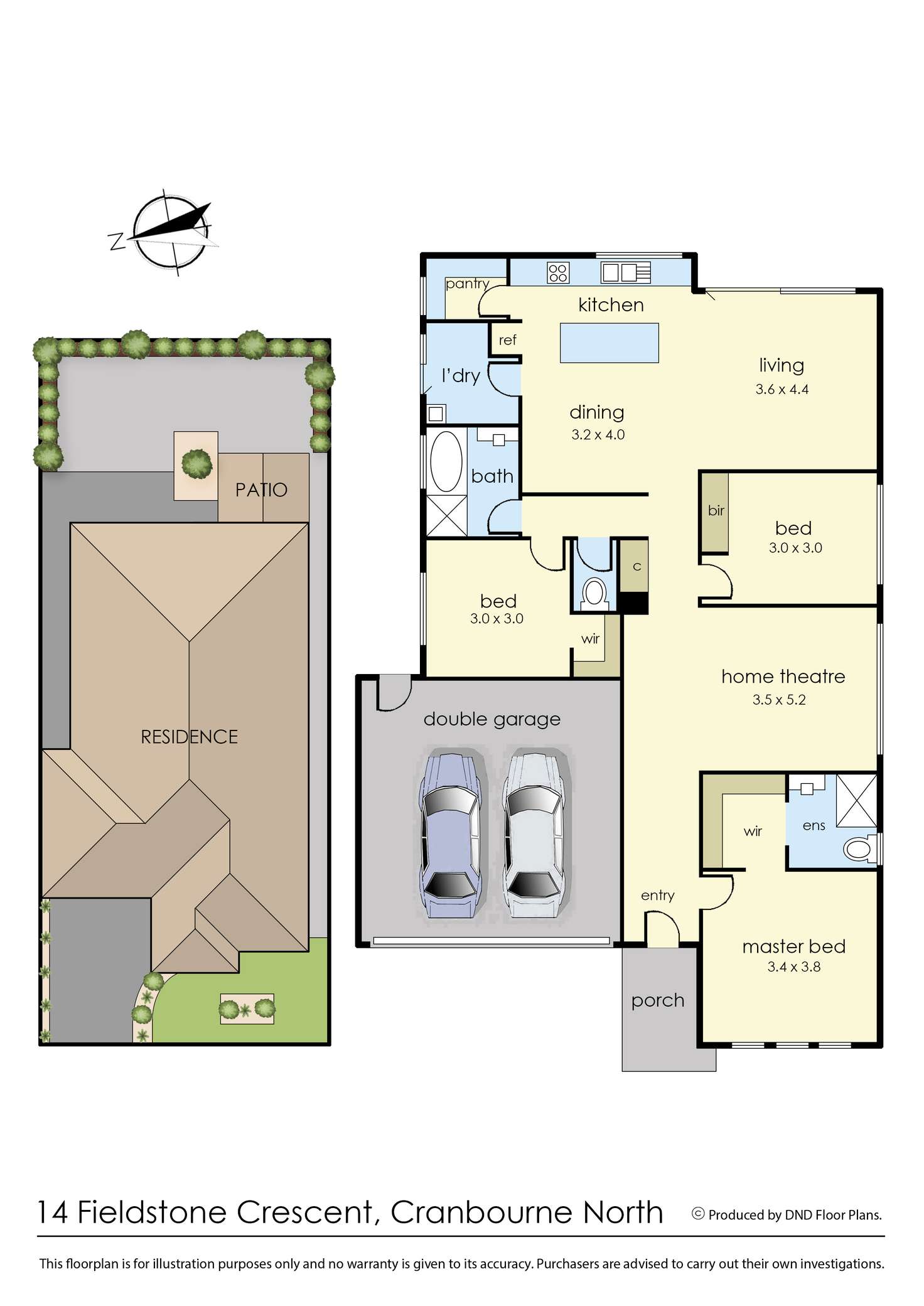 Floorplan of Homely house listing, 14 Fieldstone Crescent, Cranbourne North VIC 3977