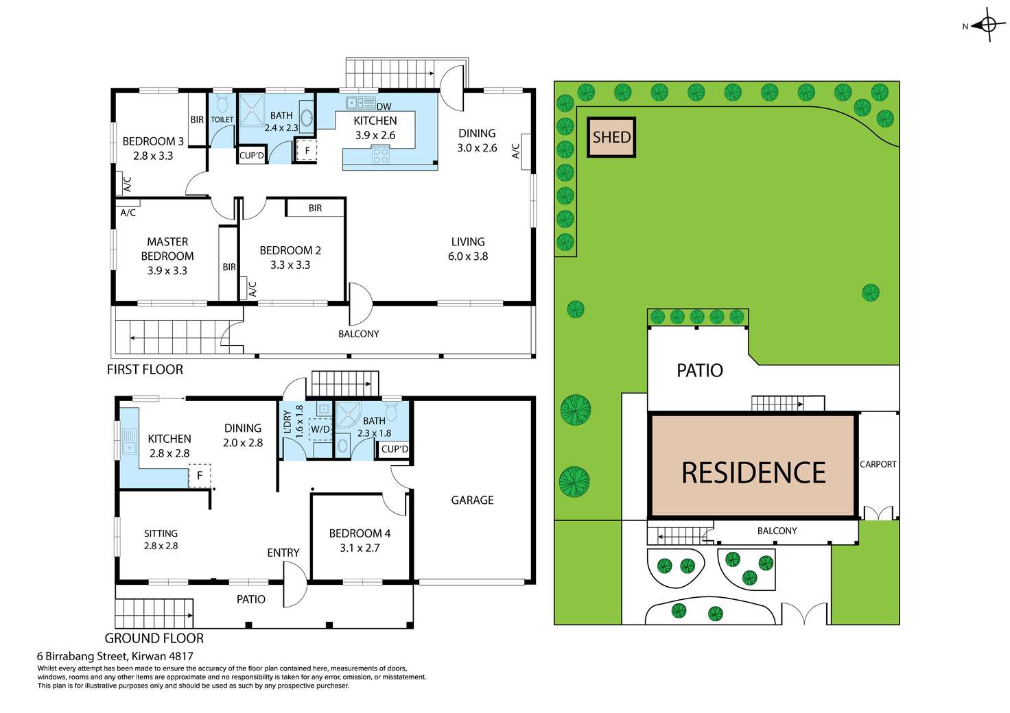 Floorplan of Homely house listing, 6 Birrabang Street, Kirwan QLD 4817