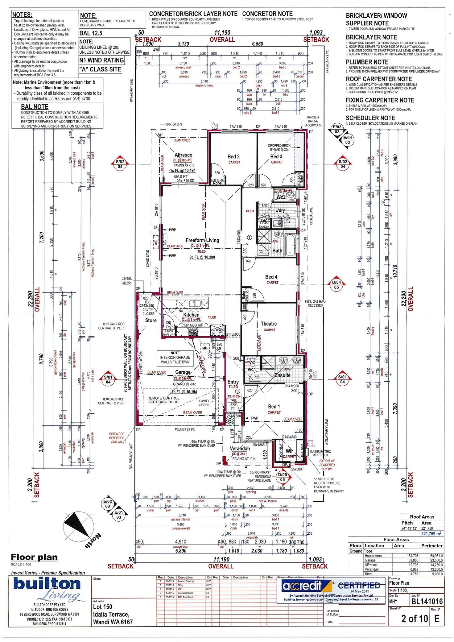 Floorplan of Homely house listing, 9 Idalia Terrace, Wandi WA 6167