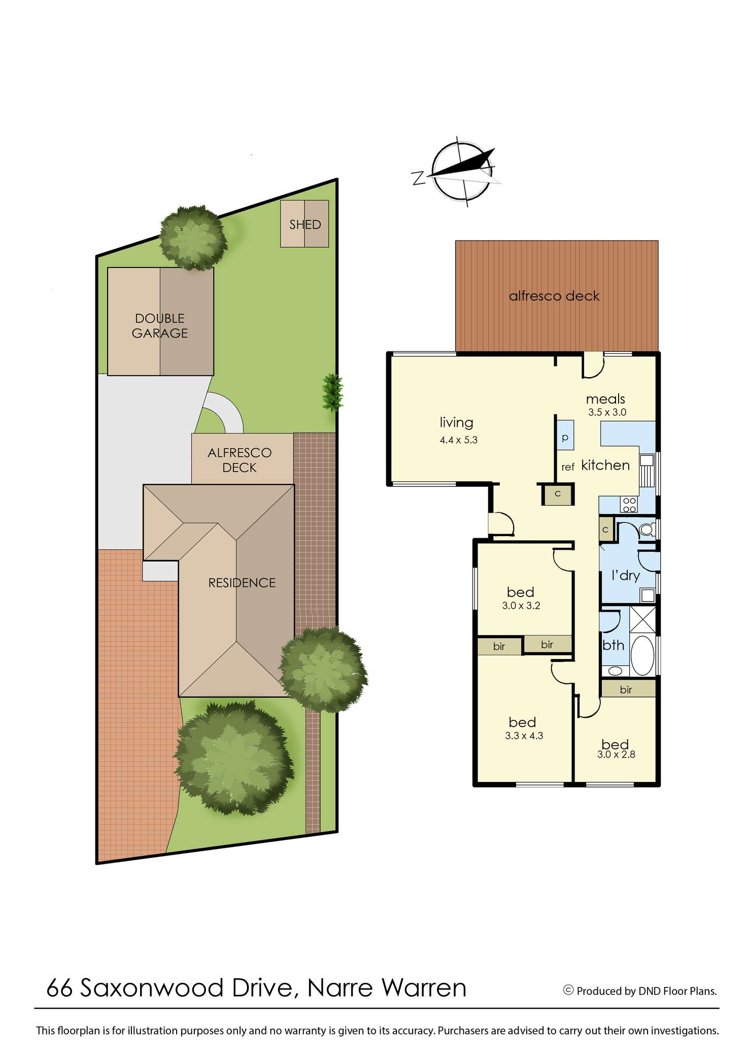 Floorplan of Homely house listing, 66 Saxonwood Drive, Narre Warren VIC 3805