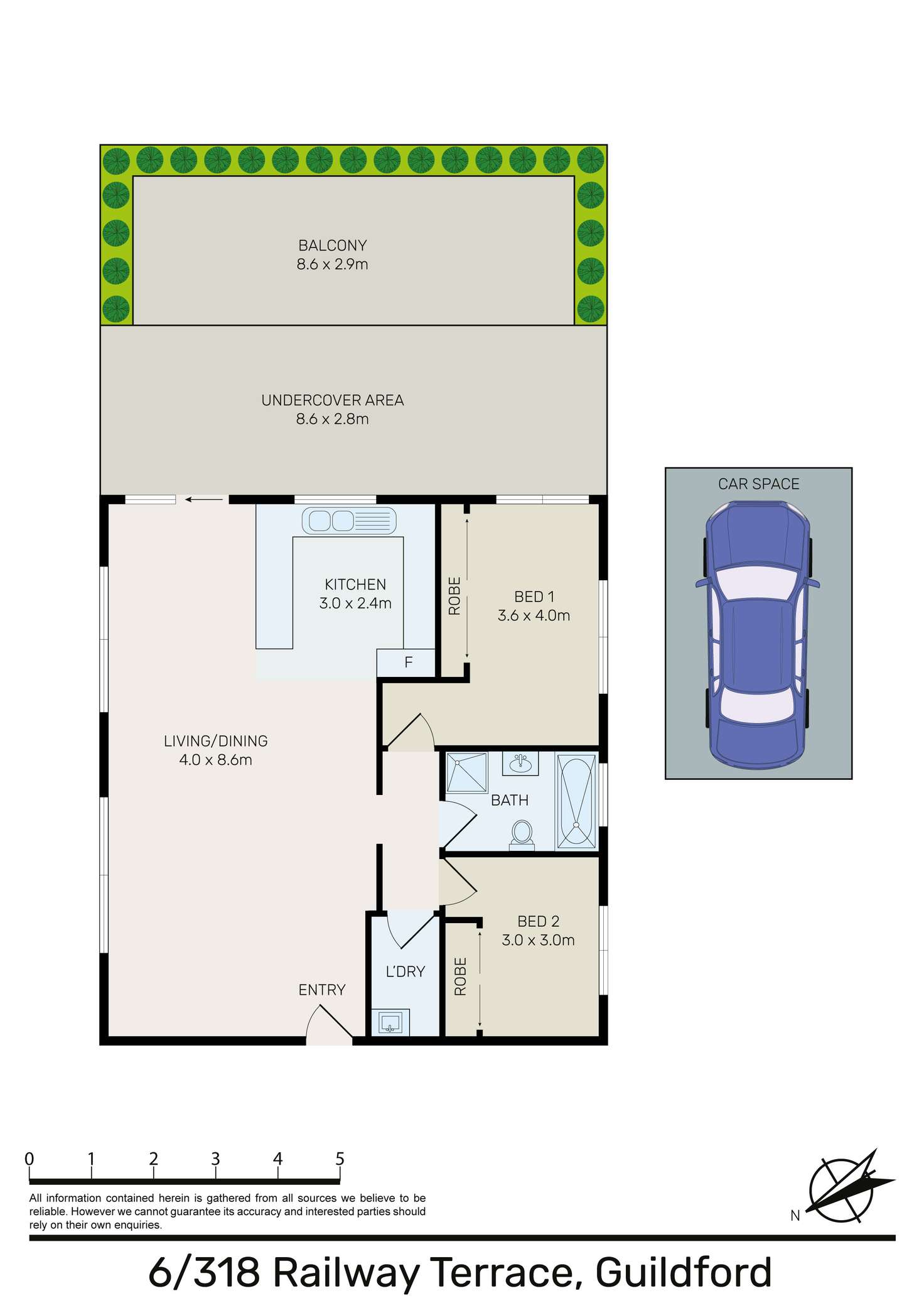 Floorplan of Homely unit listing, 6/318 Railway Terrace, Guildford NSW 2161