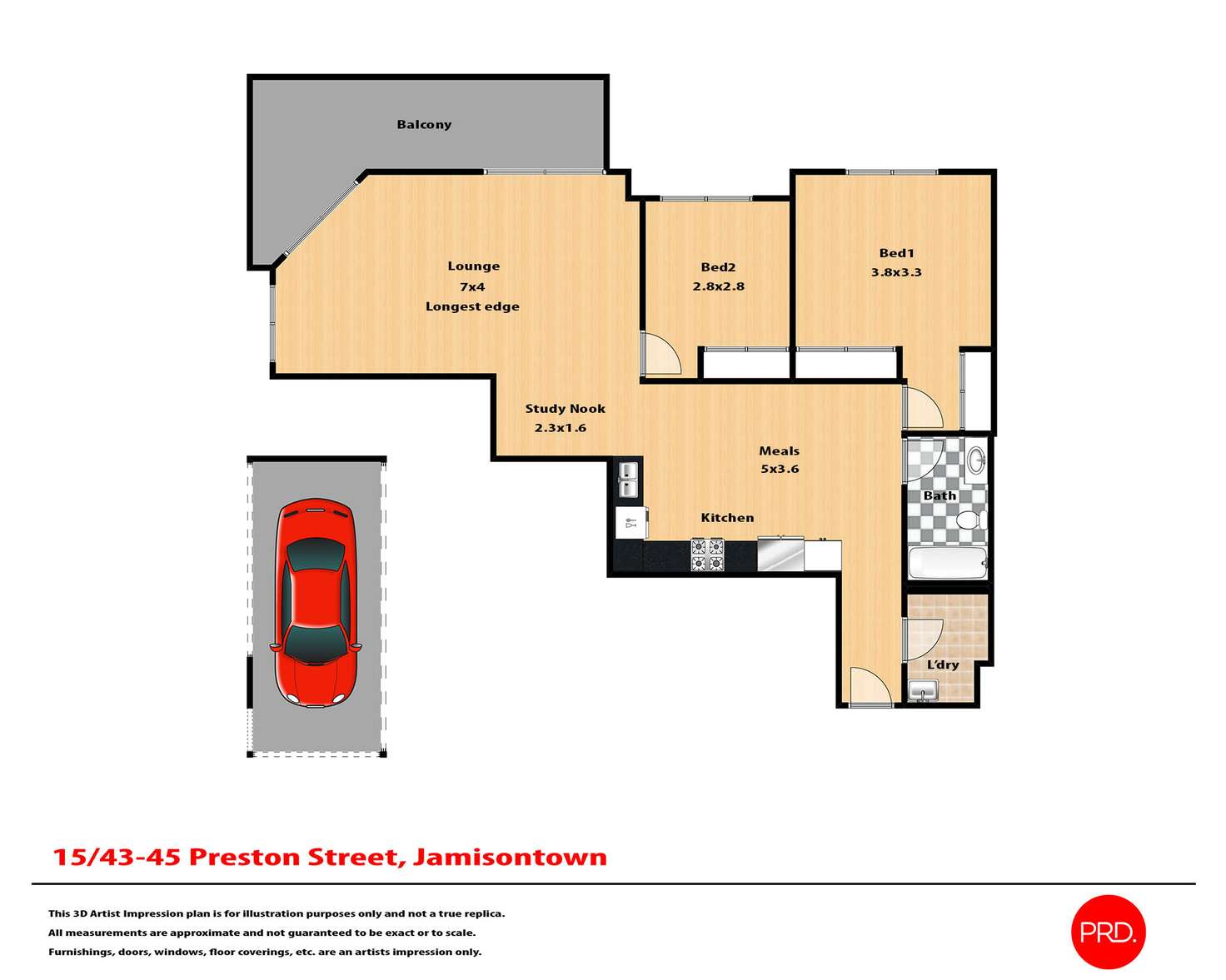 Floorplan of Homely unit listing, 15/43-45 Preston Street, Jamisontown NSW 2750